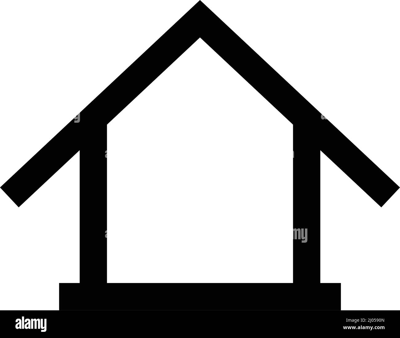 Casa icona. Simbolo Home. Vettori modificabili. Illustrazione Vettoriale