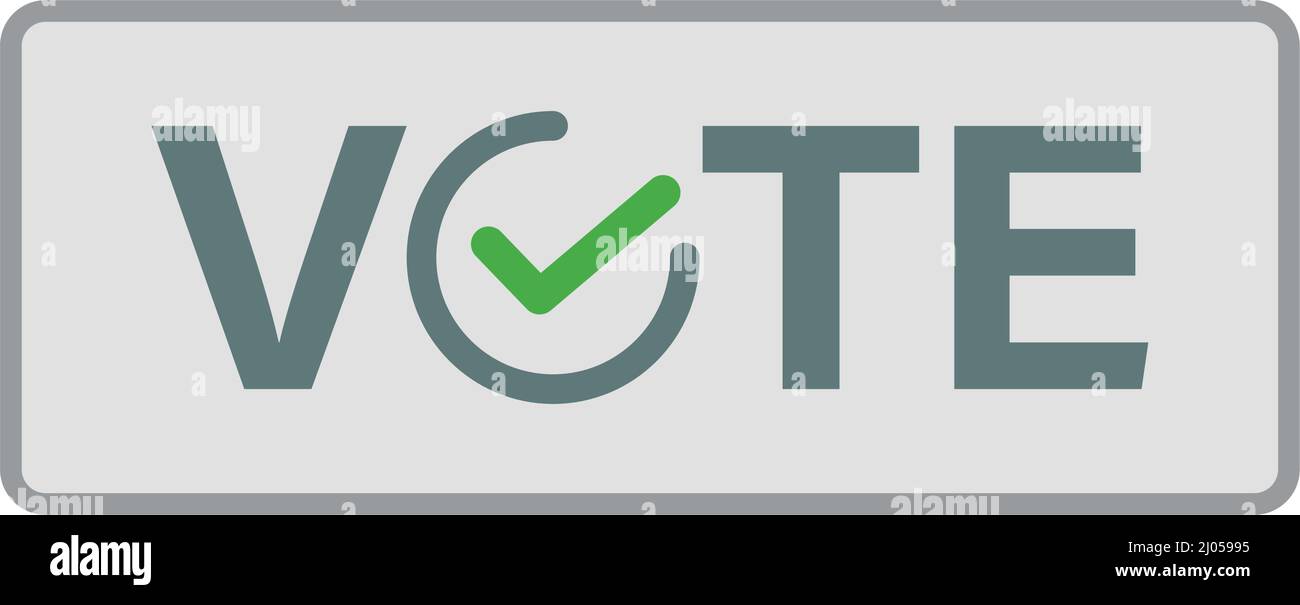 Logo Vota. Elezione. Vettori modificabili. Illustrazione Vettoriale