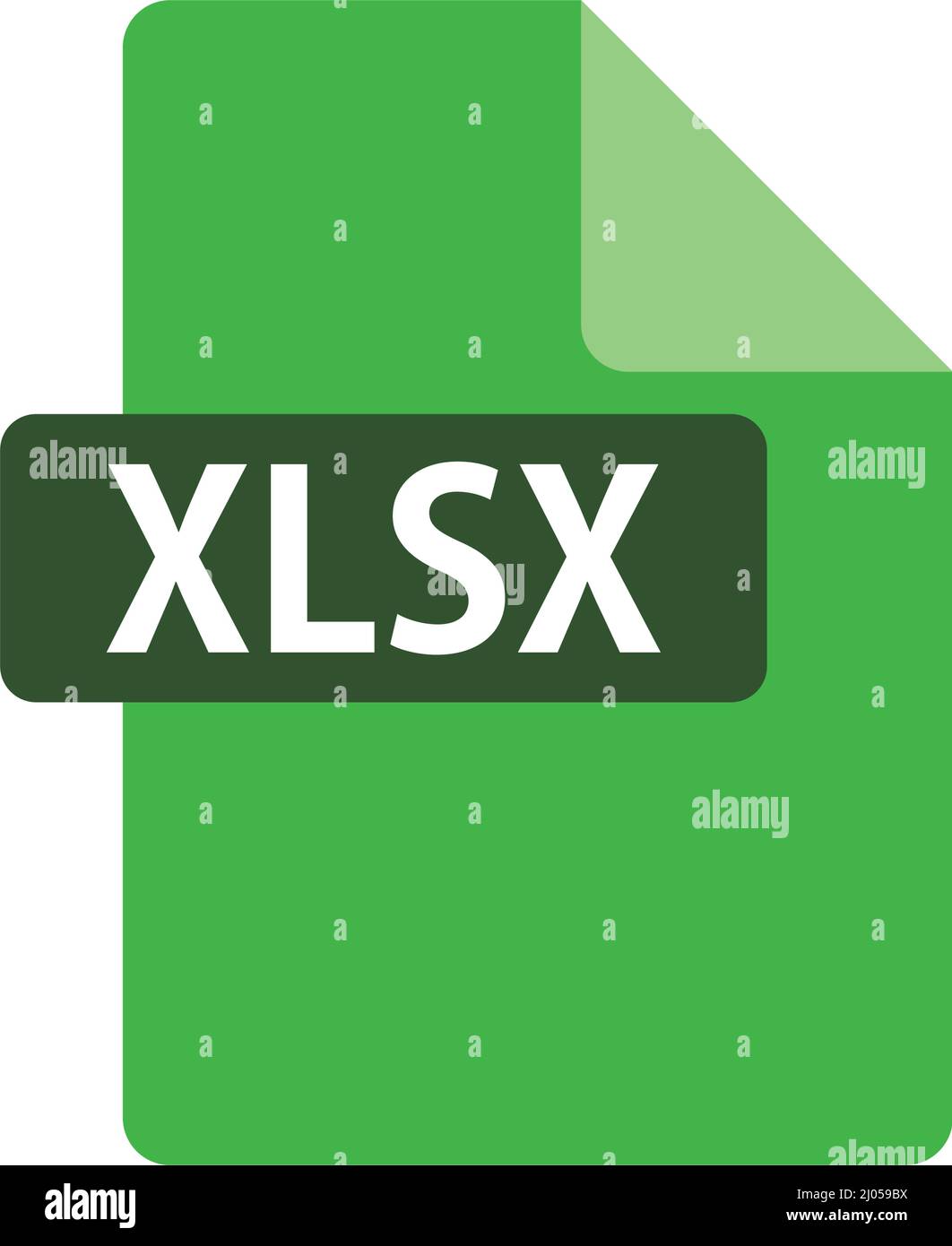 Icona del file XLSX. Icona delle estensioni del formato file. Vettore modificabile. Illustrazione Vettoriale