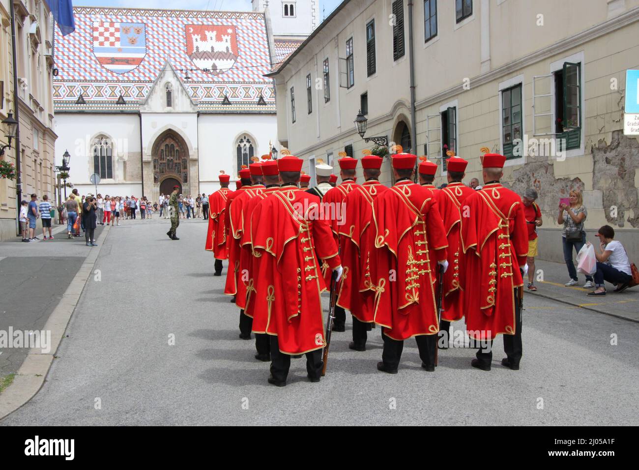 Cambio della guardia Zagabria Foto Stock