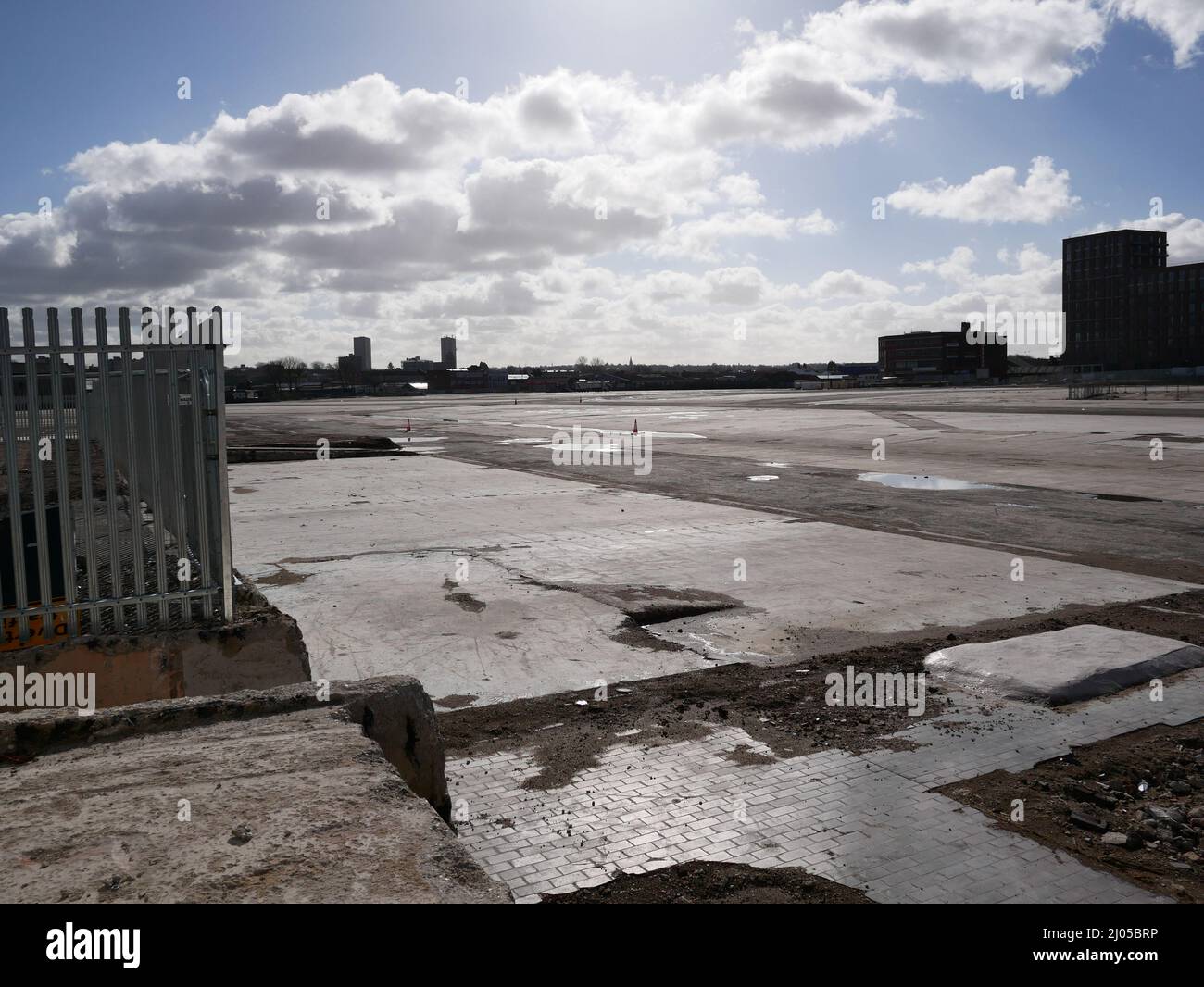 Il sito di ristrutturazione di Smithfield nel centro di Birmingham. REGNO UNITO Foto Stock
