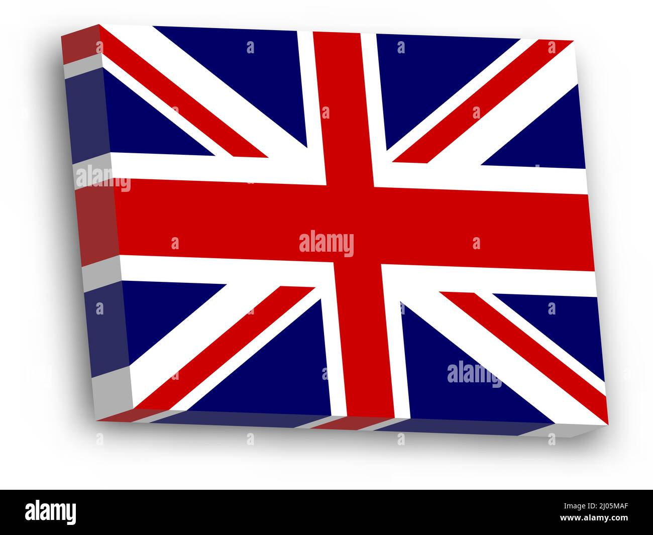 3D bandiera del vettore del Regno Unito Illustrazione Vettoriale