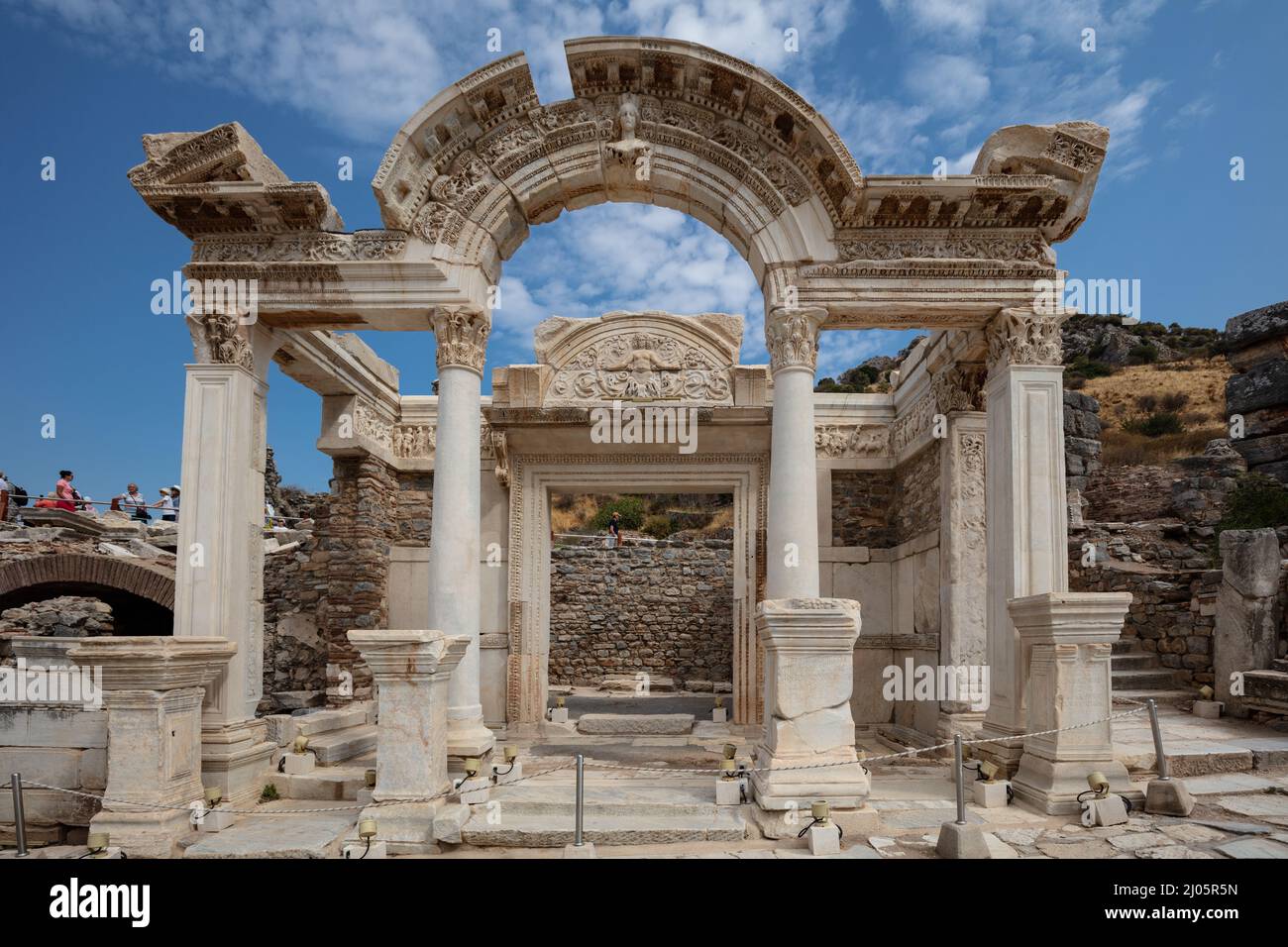 Tempio Adriano Foto Stock