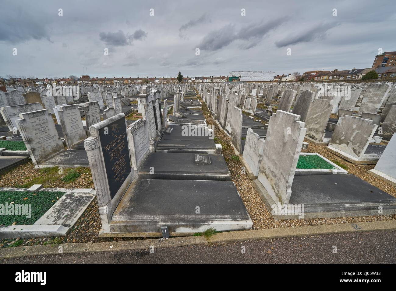 East Ham cimitero ebraico Foto Stock