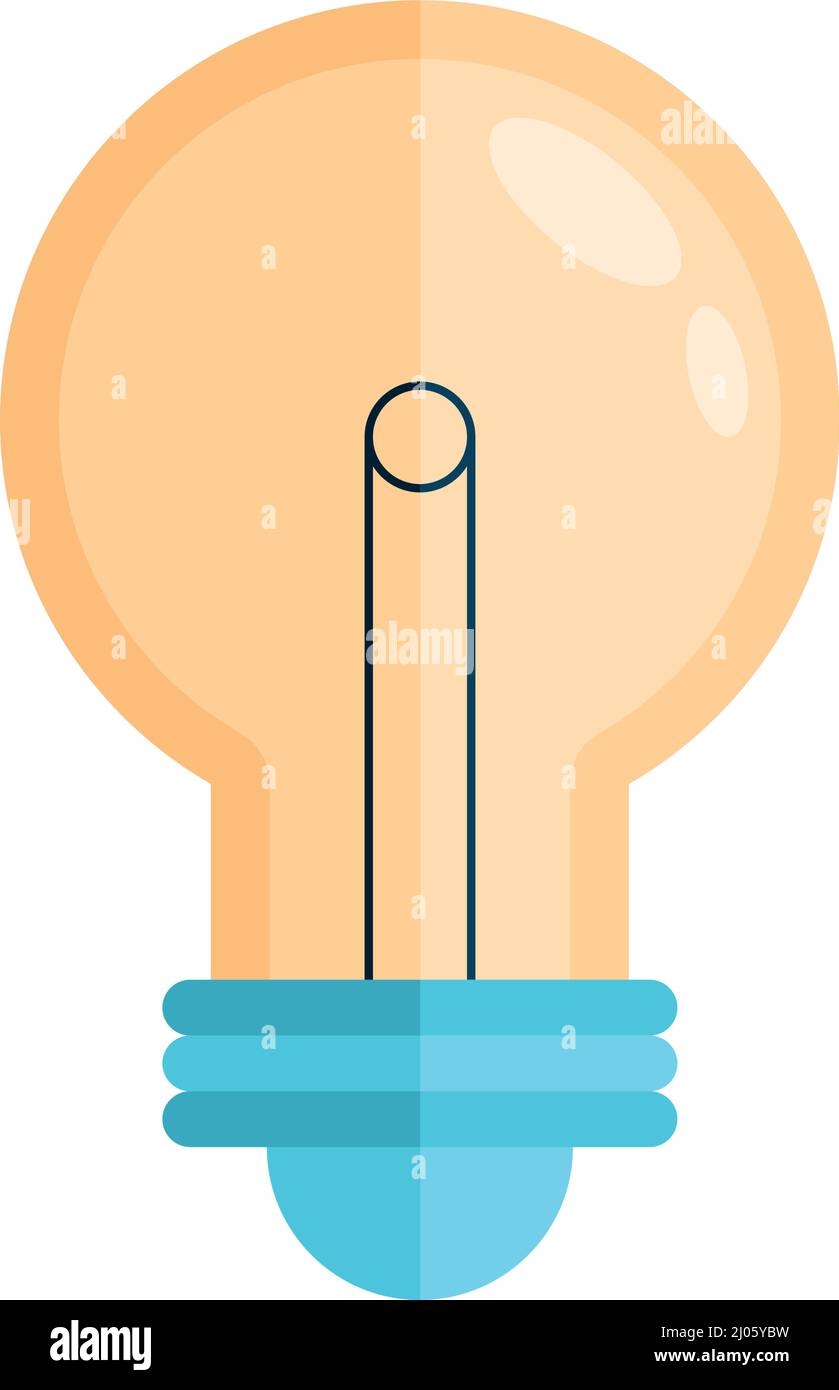 lampadina su icona isolata Illustrazione Vettoriale