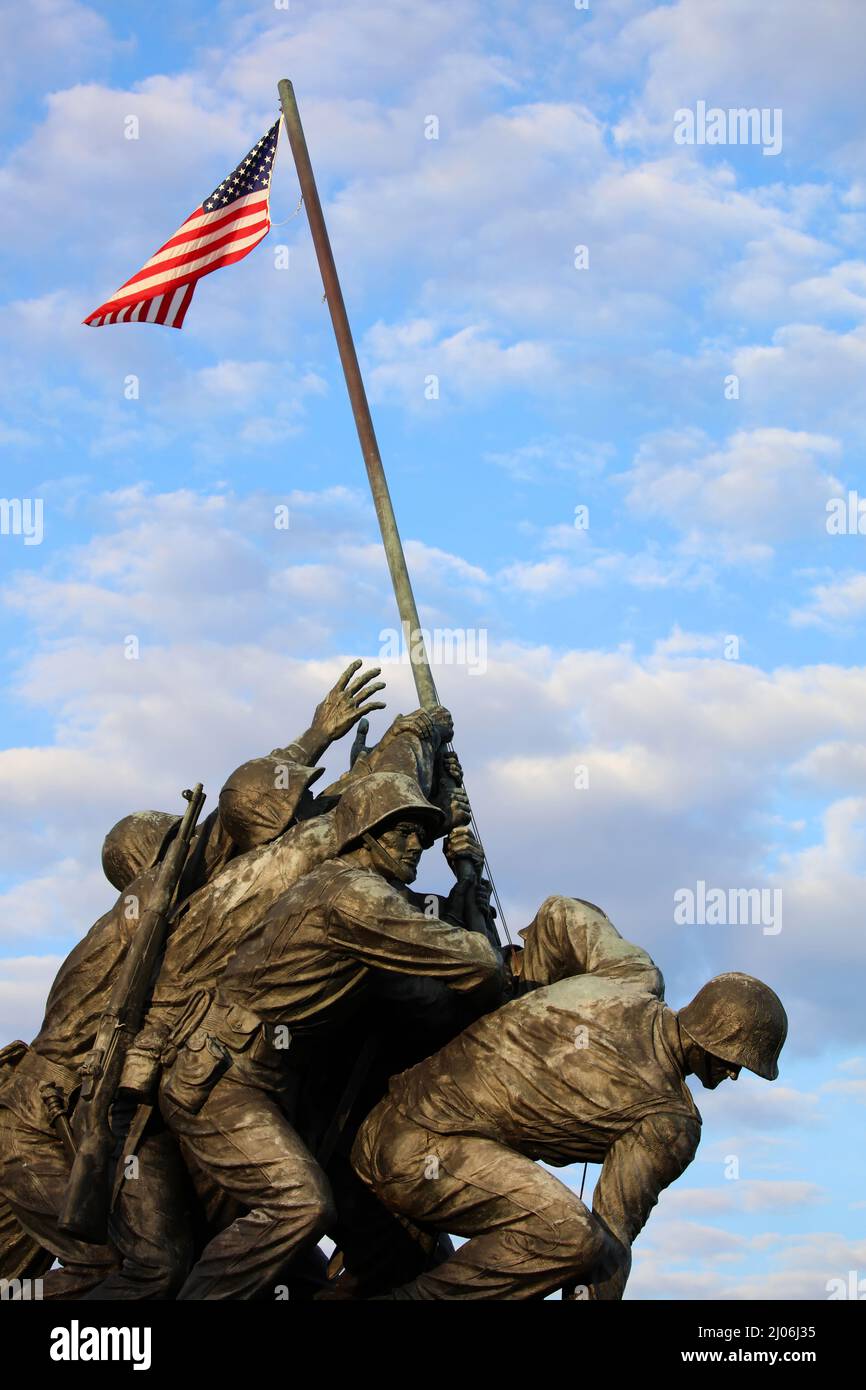 Iwo Jima Memorial, Arlington, Virginia, Stati Uniti d'America Foto Stock