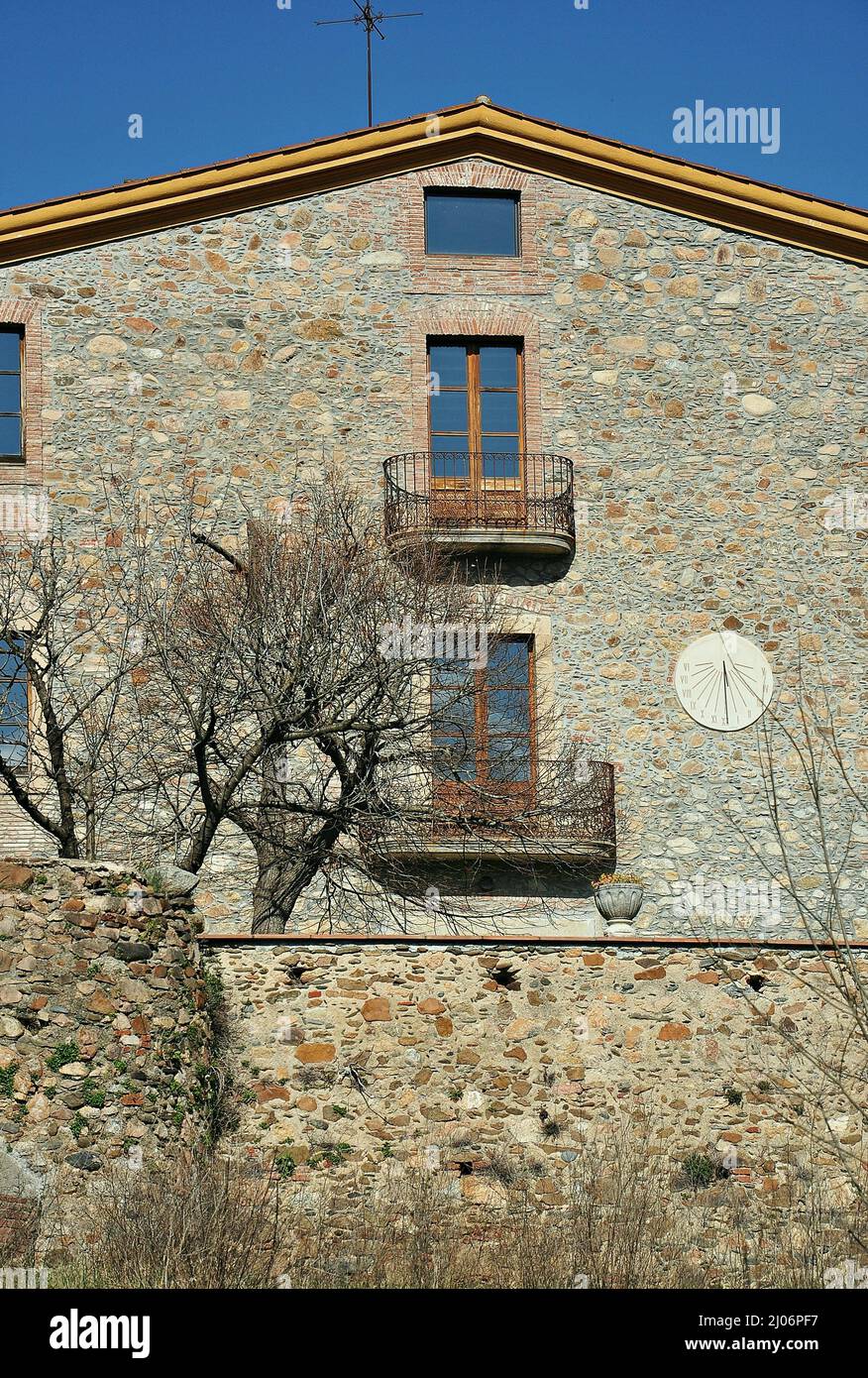 Casa colonica di Can Draper a Sant Celoni nella regione di Vàlles provincia orientale di Barcellona,Catalogna,Spagna Foto Stock
