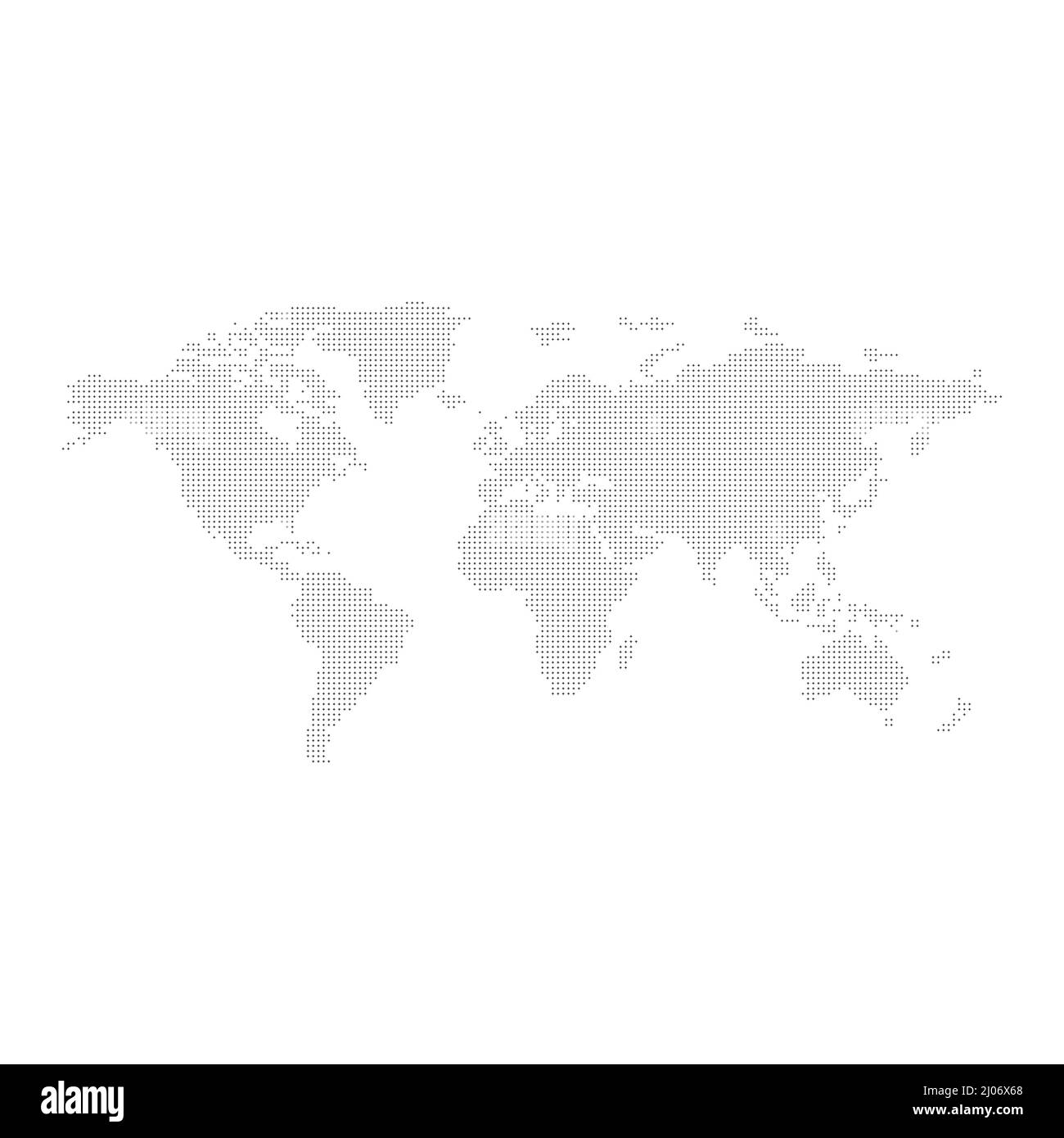 Stelle punteggiate astratto mappa del mondo. Illustrazione del vettore di scorta isolata Illustrazione Vettoriale