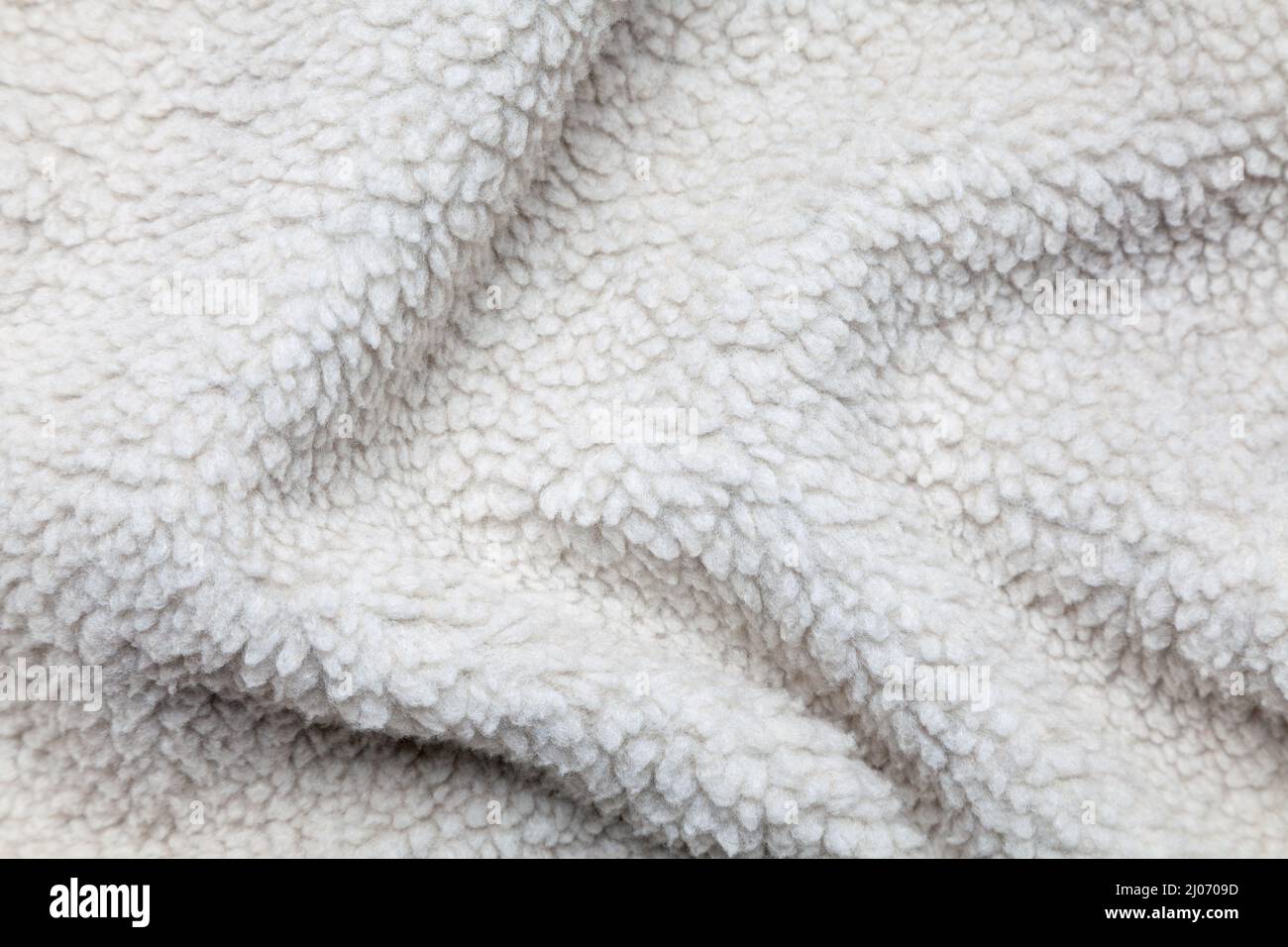Tessuto bianco morbido in pile interno tessuto astratto fondo texture Foto  stock - Alamy