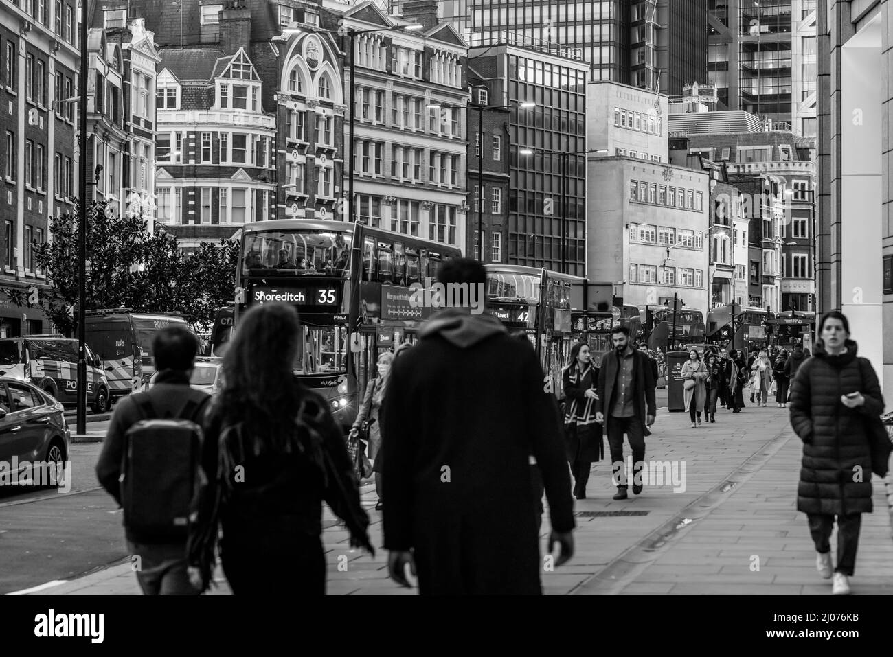 Londra Shoreditch e la città Foto Stock