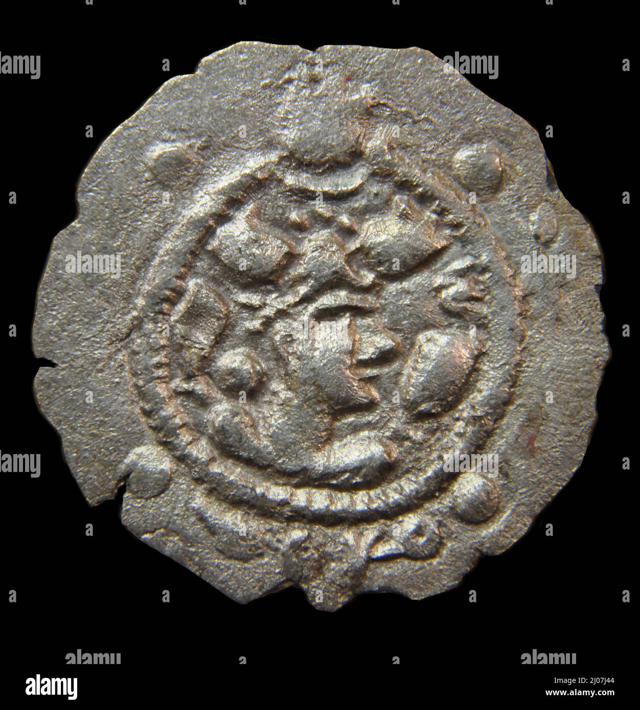 Moneta degli Heftaliti. Museo: COLLEZIONE PRIVATA. Autore: Monete antiche Numismatica. Foto Stock