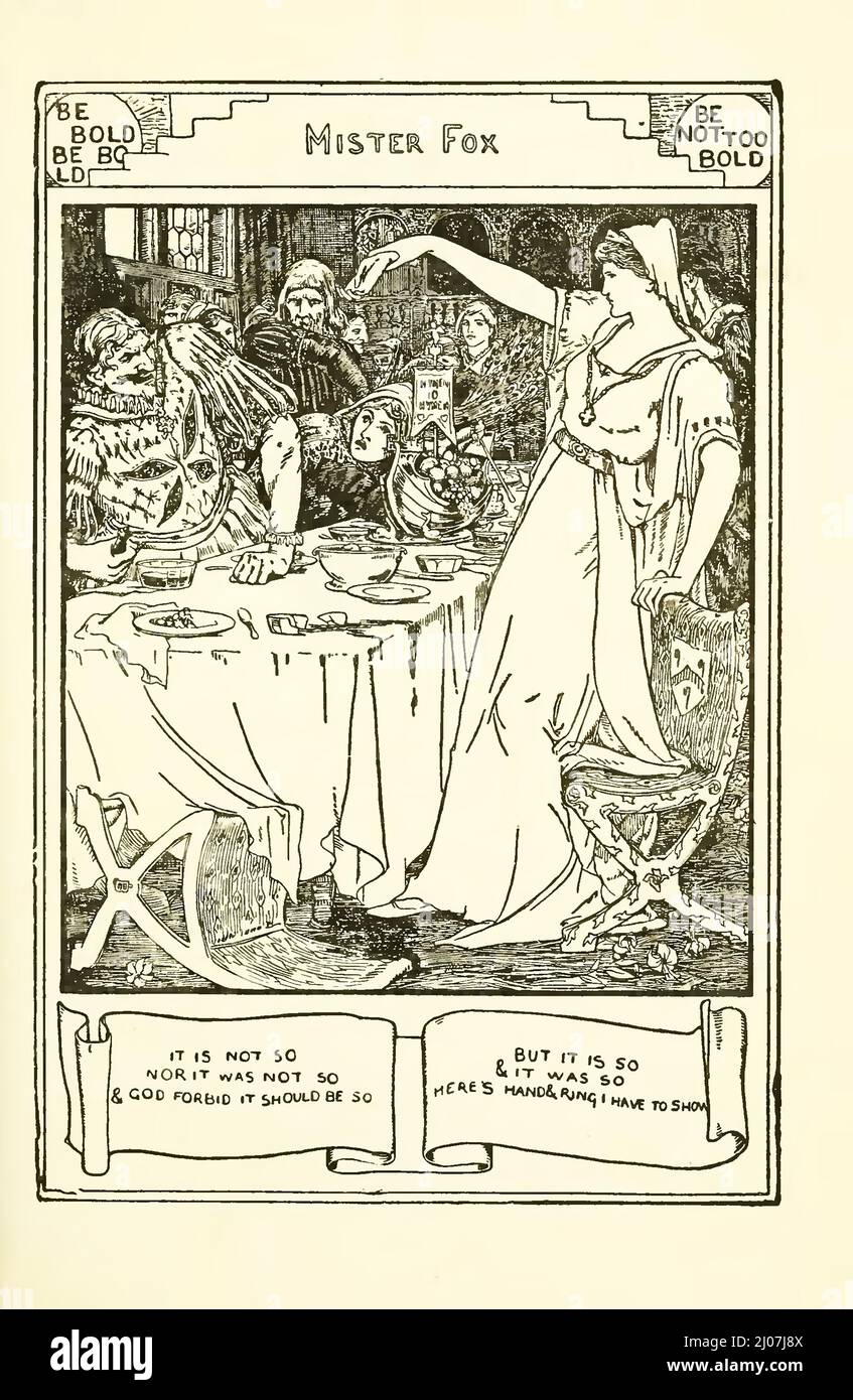 Illustrazione di 'Mr. Fox?, da inglese Fairy Tales. Museo: COLLEZIONE PRIVATA. Autore: John Dickson Batten. Foto Stock