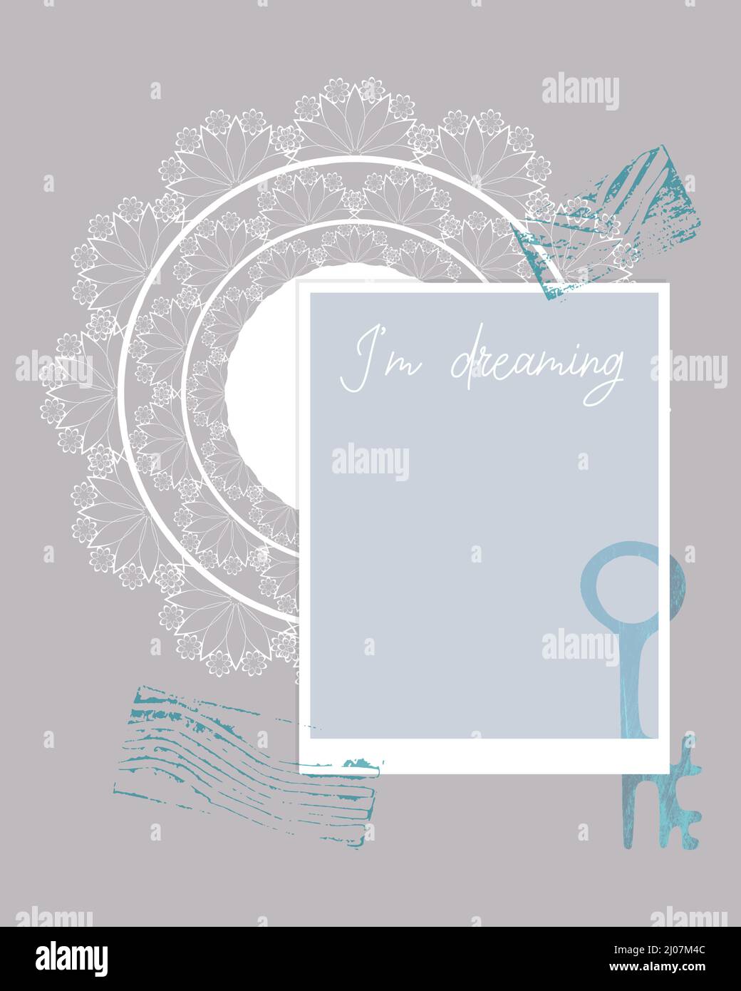 Sto sognando il collage di annotazione-presa del pianificatore, per le note, le idee, i programmi, elenco di cose da fare, promemoria. Illustrazione vettoriale Illustrazione Vettoriale