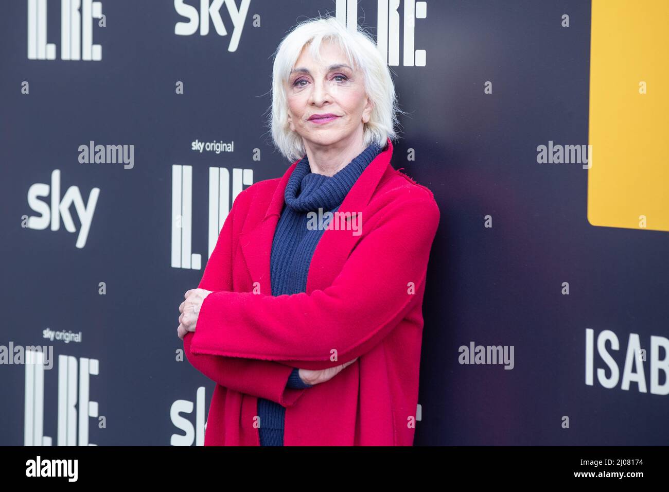 16 marzo 2022, Roma, Italia: Anna Bonaiuto partecipa alla fotocellula della serie televisiva ''il Re'' a Roma (Credit Image: © Matteo Nardone/Pacific Press via ZUMA Press Wire) Foto Stock