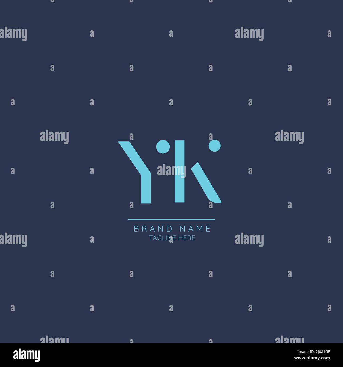 Creative Modern Monogram Line Logo Letter YP in bianco e nero. Vector Simple Luxury Initial Design Illustrazione Vettoriale