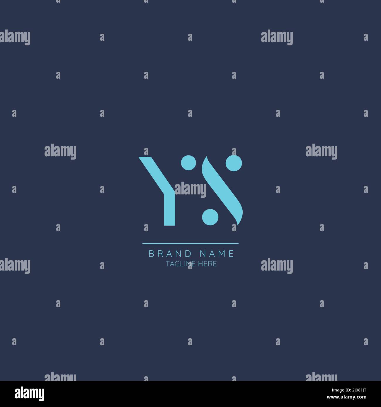 Creative Modern Monogram Line Logo Letter YP in bianco e nero. Vector Simple Luxury Initial Design Illustrazione Vettoriale