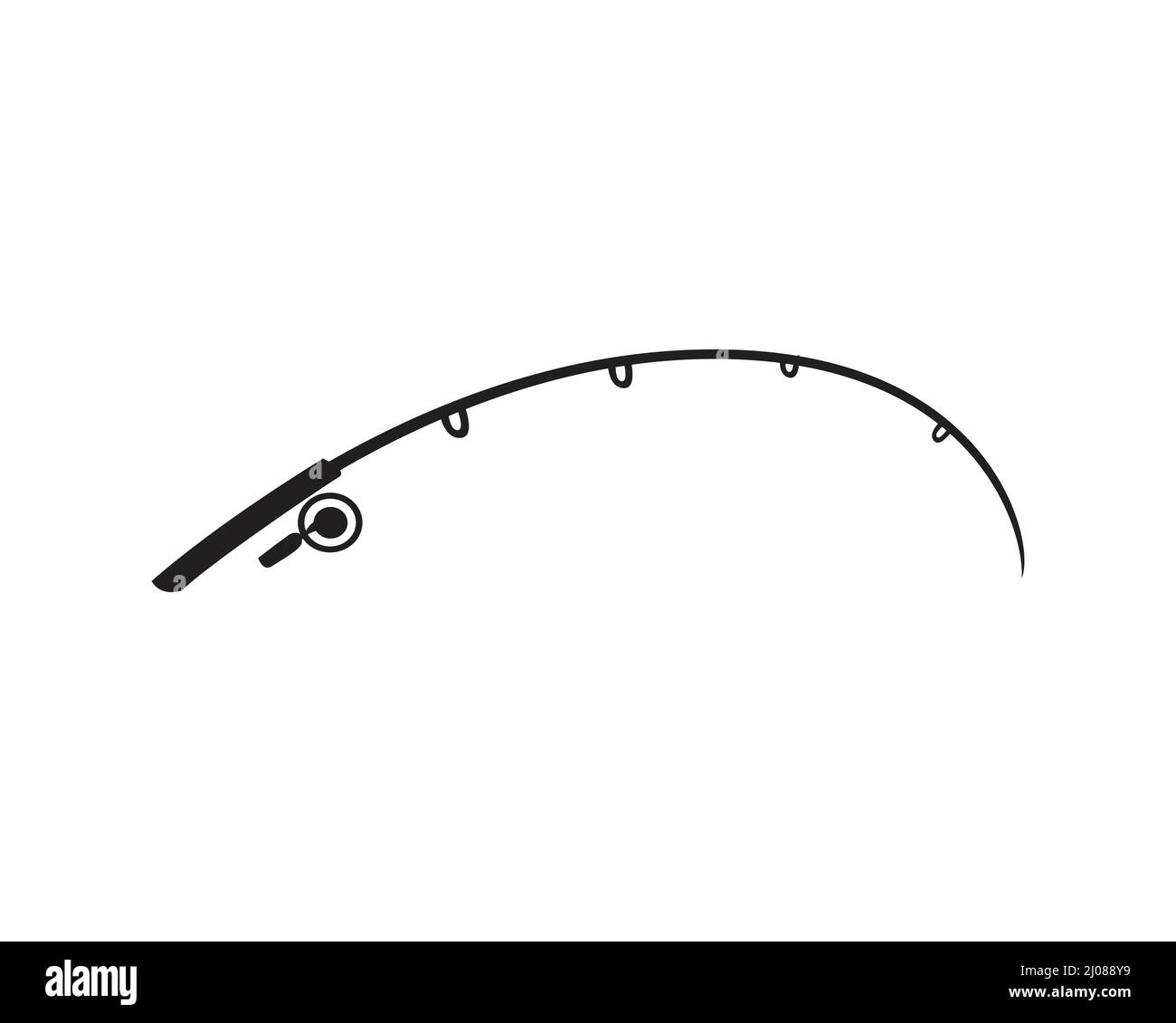 Bobina di pesce e simbolo e icona di pesca Illustrazione Vettoriale