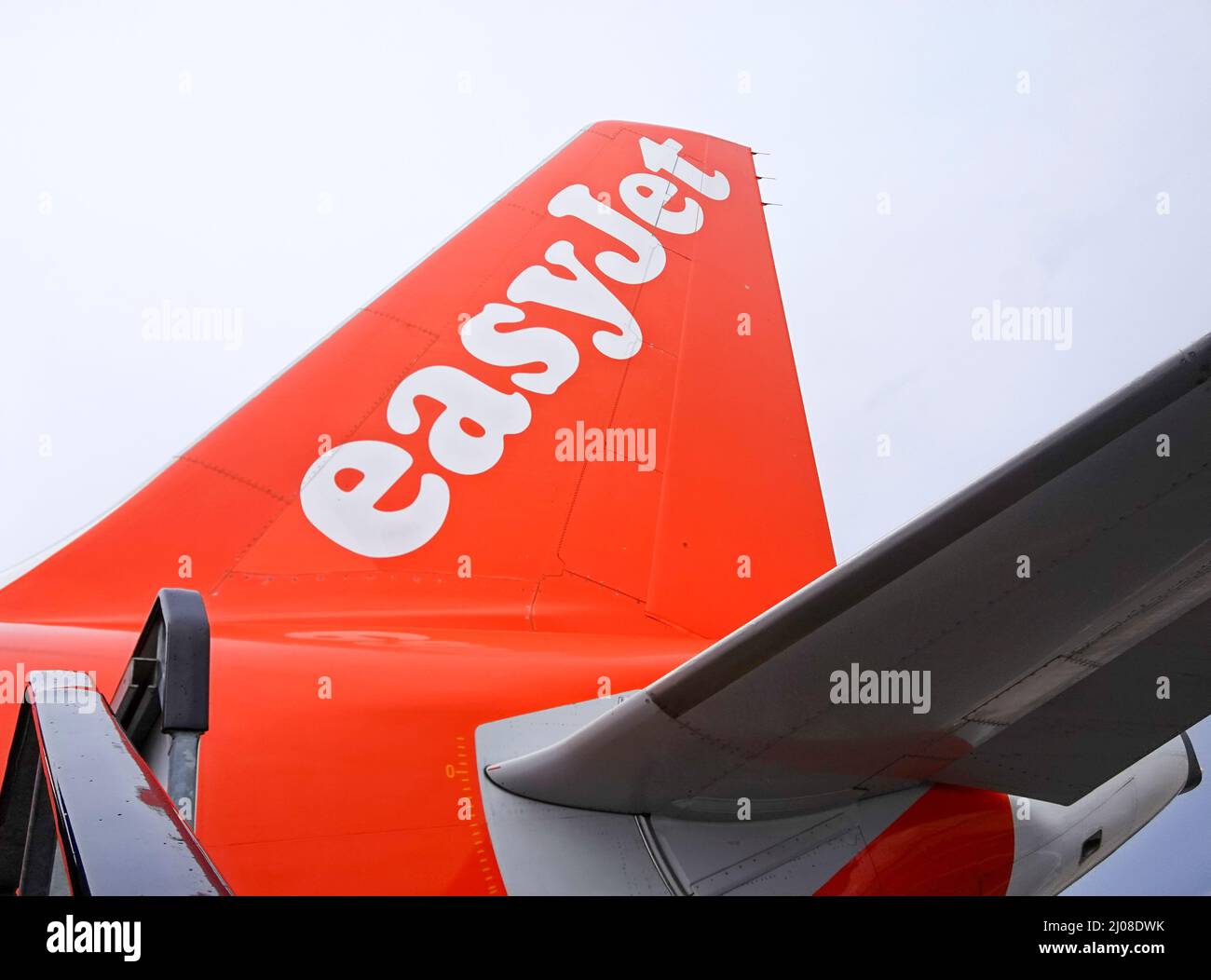 Easy Jet Airbus 320 all'aeroporto di Belfast Foto Stock