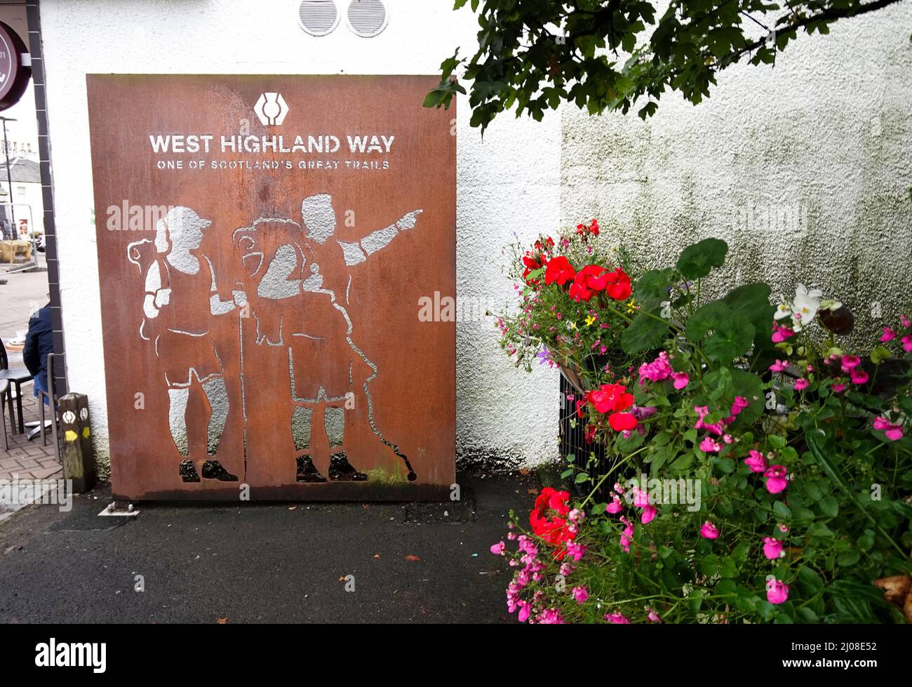 Inizio della West Highland Way Milngavie East Dunbartonshire Foto Stock