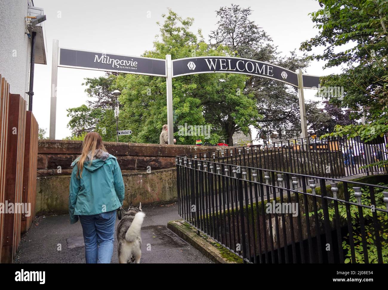 Inizio della West Highland Way Milngavie East Dunbartonshire Foto Stock