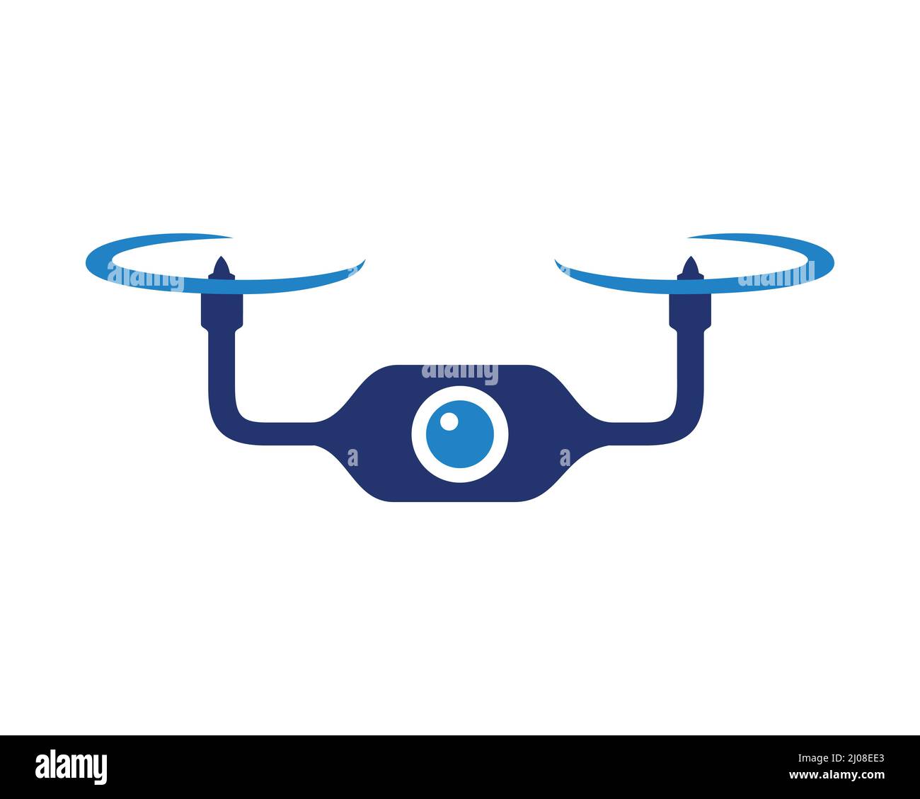 Drone, fotografia aerea e simbolo di videografia aerea Illustrazione Vettoriale