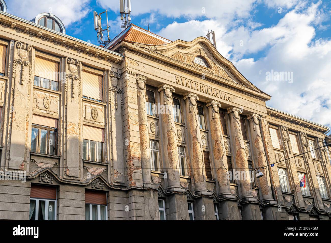 Svecenicki Dom, edificio della casa del sacerdote, classicismo, Zagabria, Croazia Foto Stock