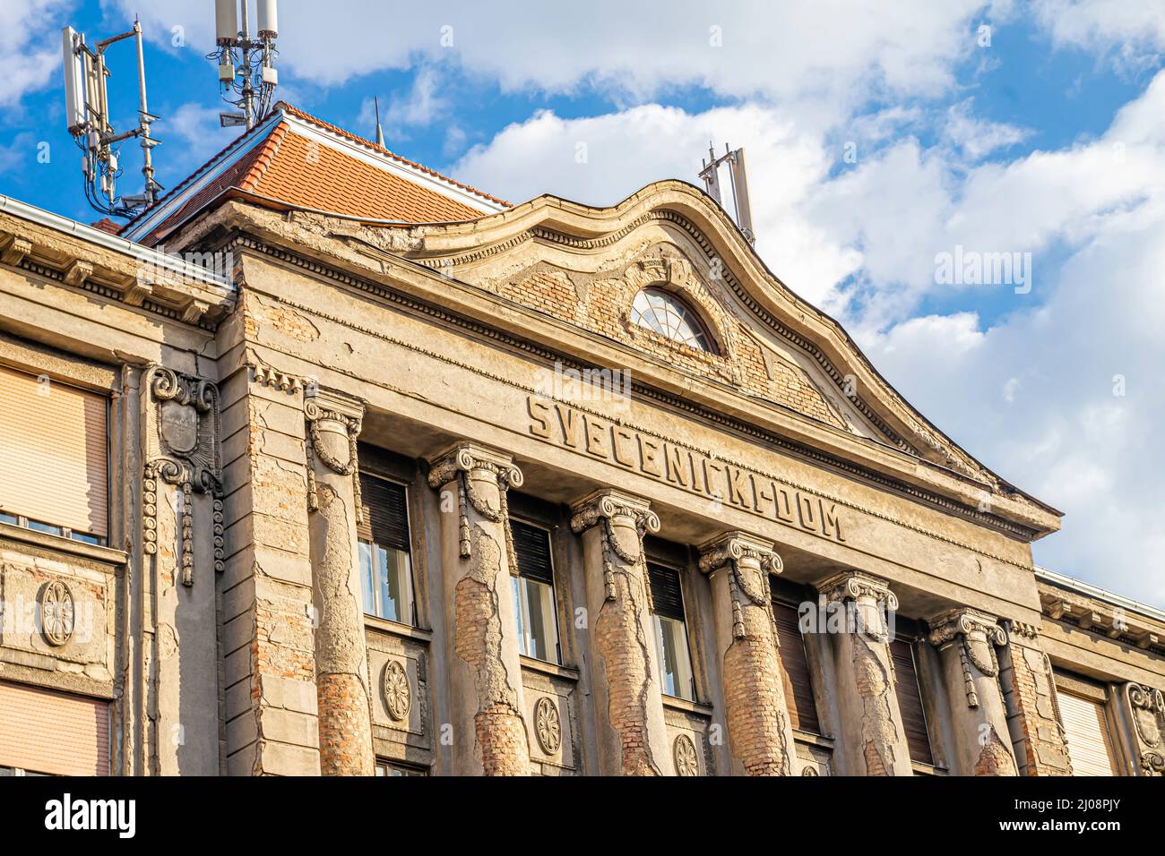 Svecenicki Dom, edificio della casa del sacerdote, classicismo, Zagabria, Croazia Foto Stock