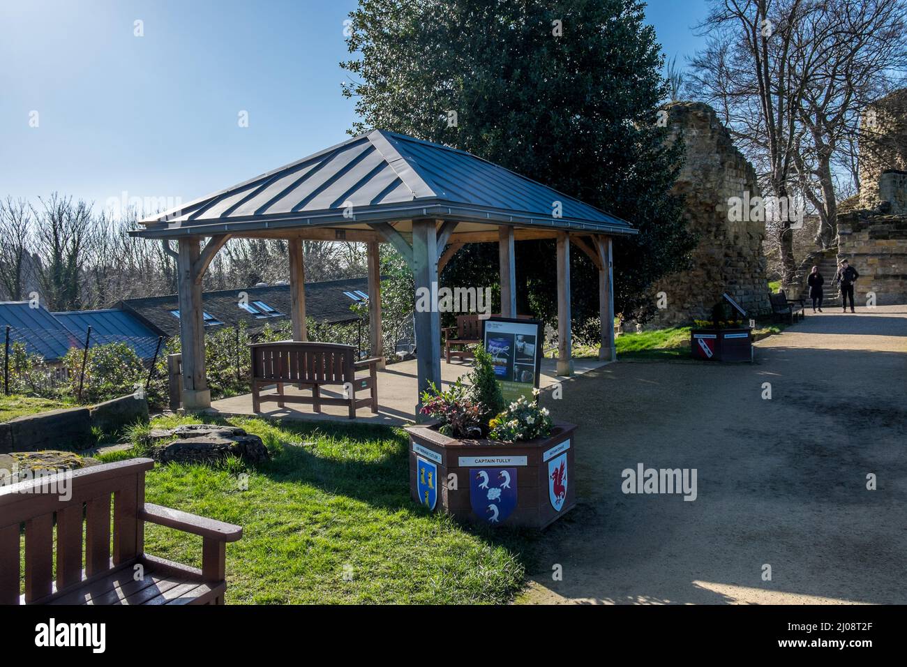 Pontefract Castle, West Yorkshire Foto Stock
