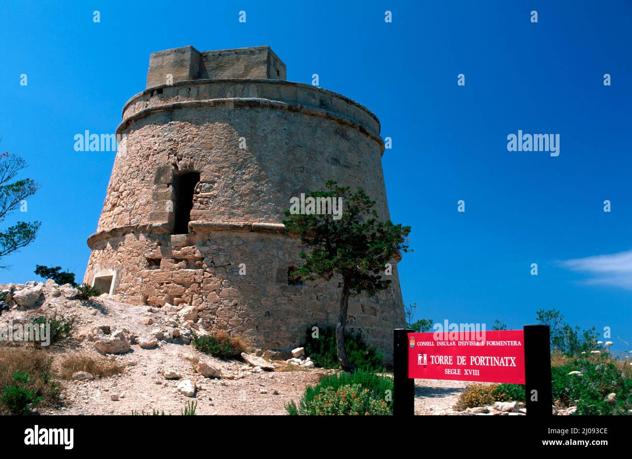 'Torre de Portinatx', Ibiza, Spagna, Europa Foto Stock