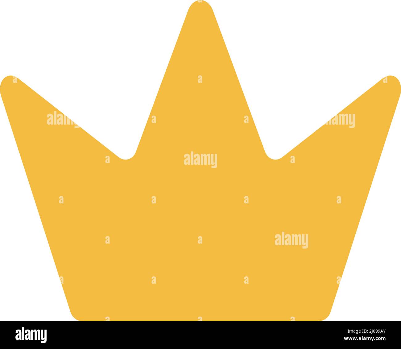 Una semplice icona a forma di corona. Icone di classificazione e re. Vettore modificabile. Illustrazione Vettoriale