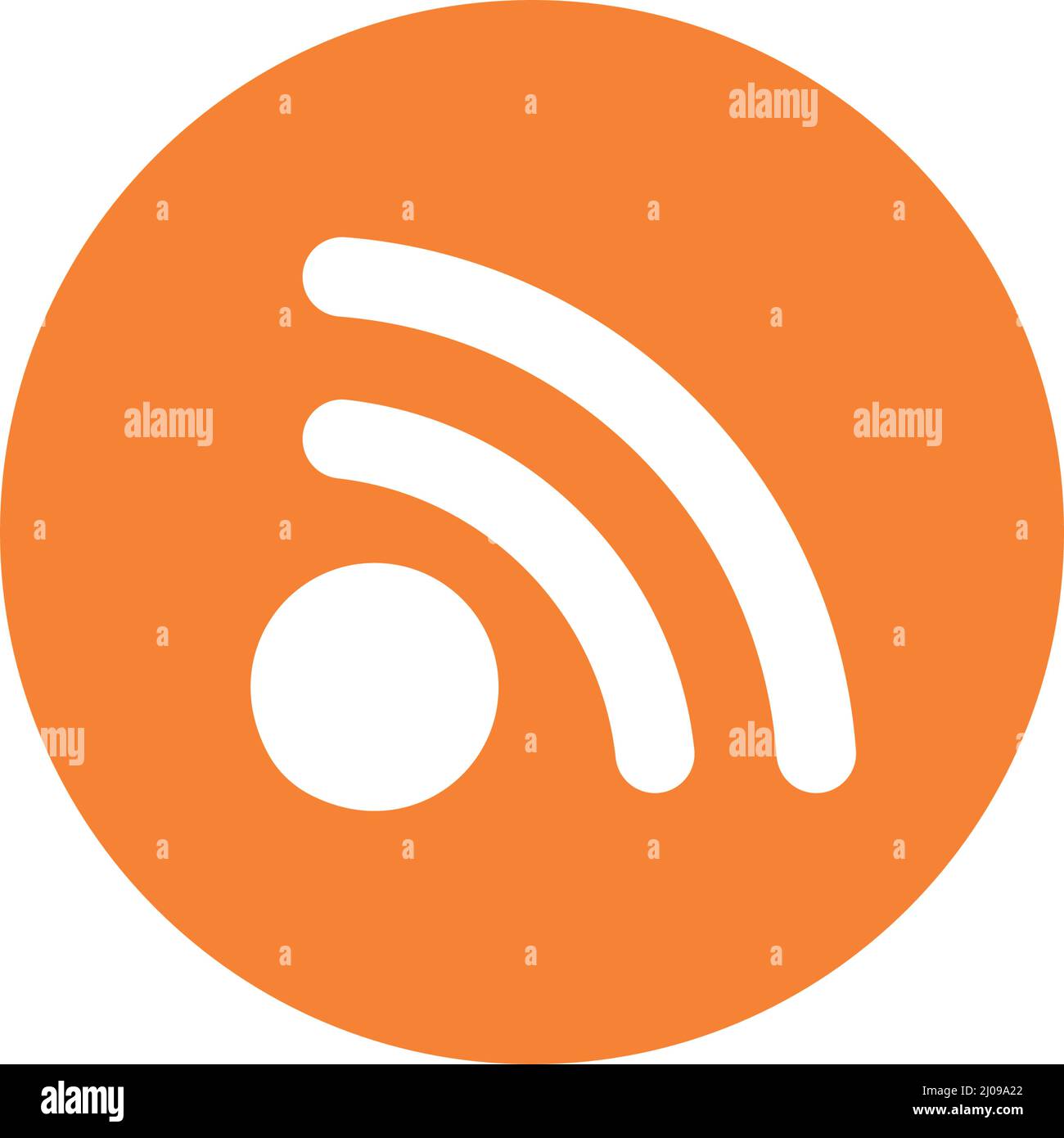 Icone RSS. Icona abbonamento. Vettori modificabili. Illustrazione Vettoriale