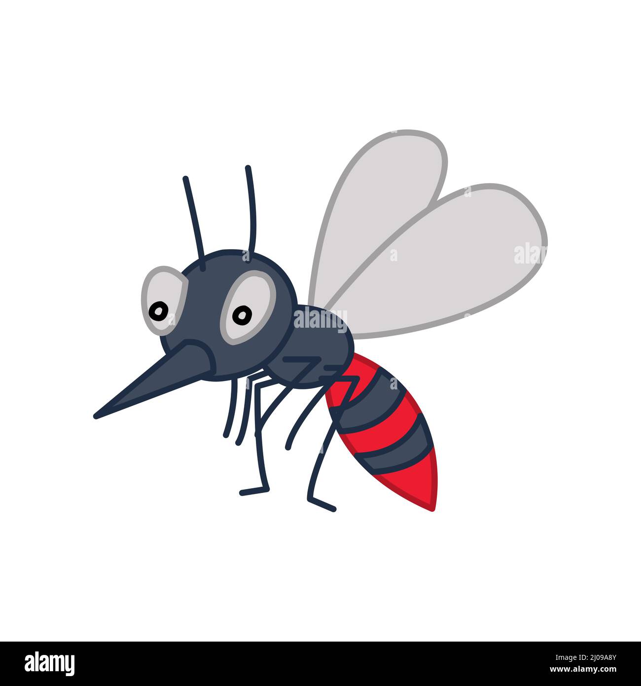 clip art of mosquito with cartoon design,illustrazione vettoriale Immagine  e Vettoriale - Alamy