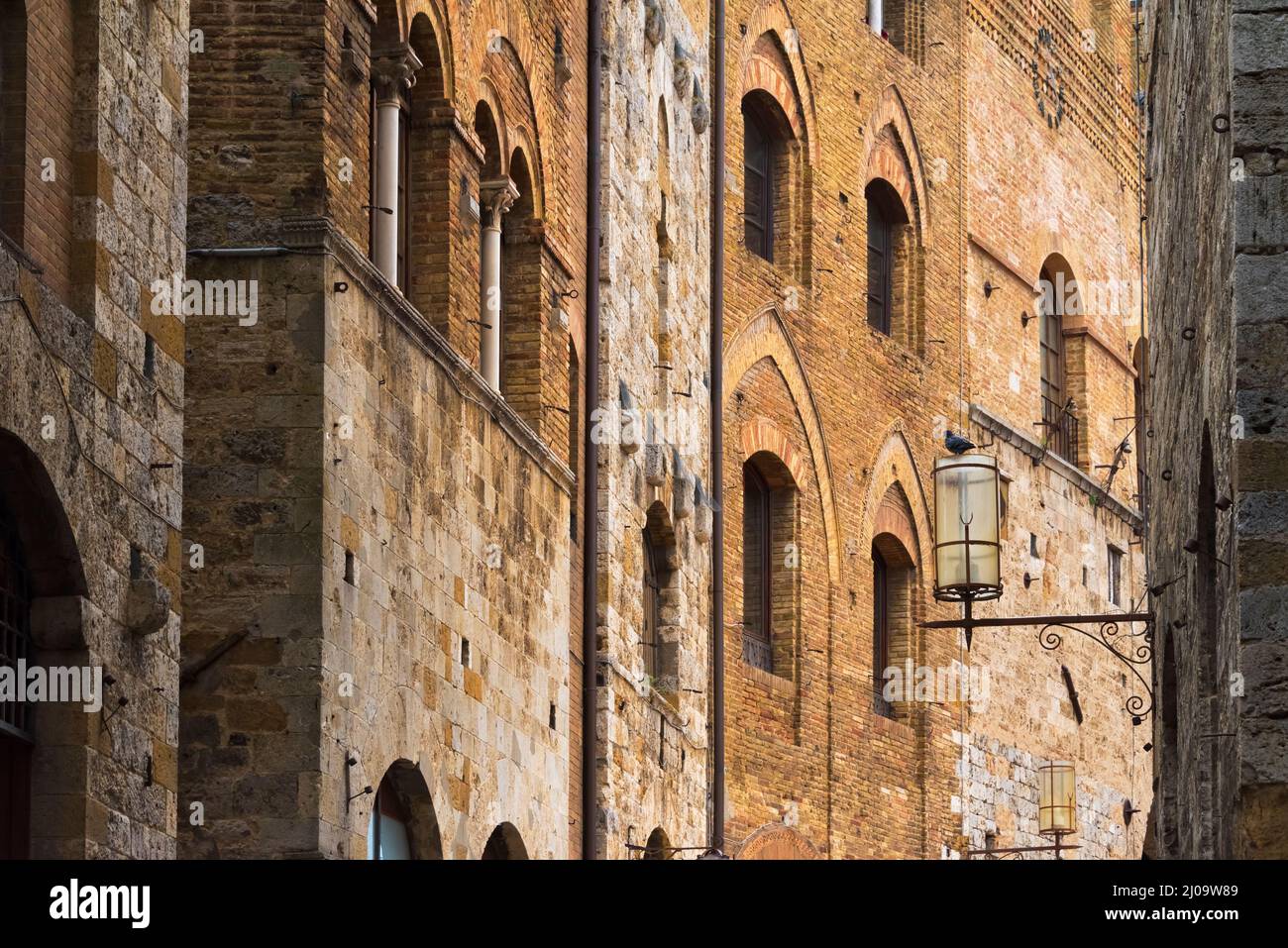 Centro storico di San Gimignano, Patrimonio dell'Umanità dell'UNESCO, Provincia di Siena, Regione Toscana, Italia Foto Stock