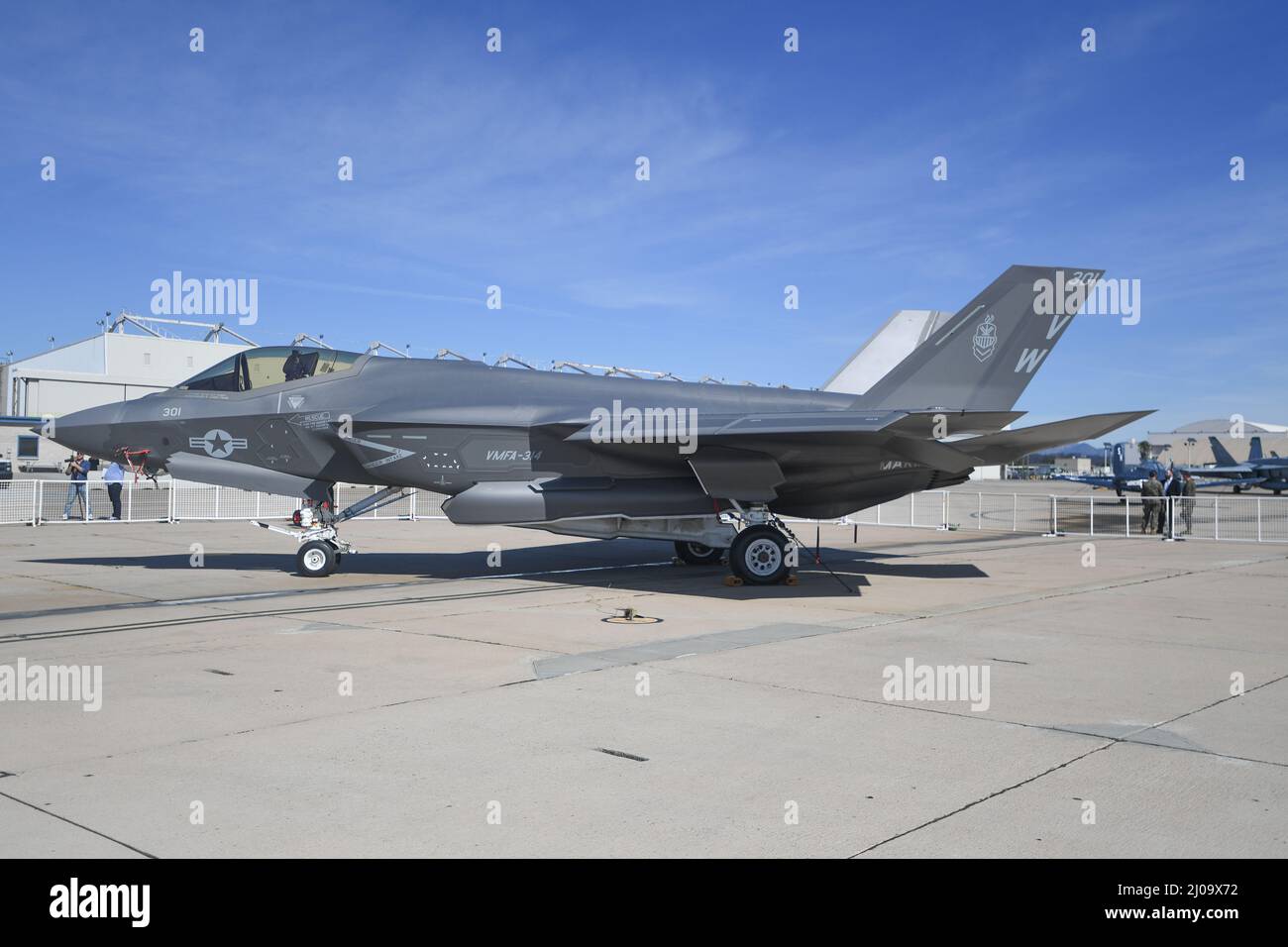 United States Marine Corps VMFA-314 F-35C debutto al MCAS Miramar, San Diego, California Foto Stock
