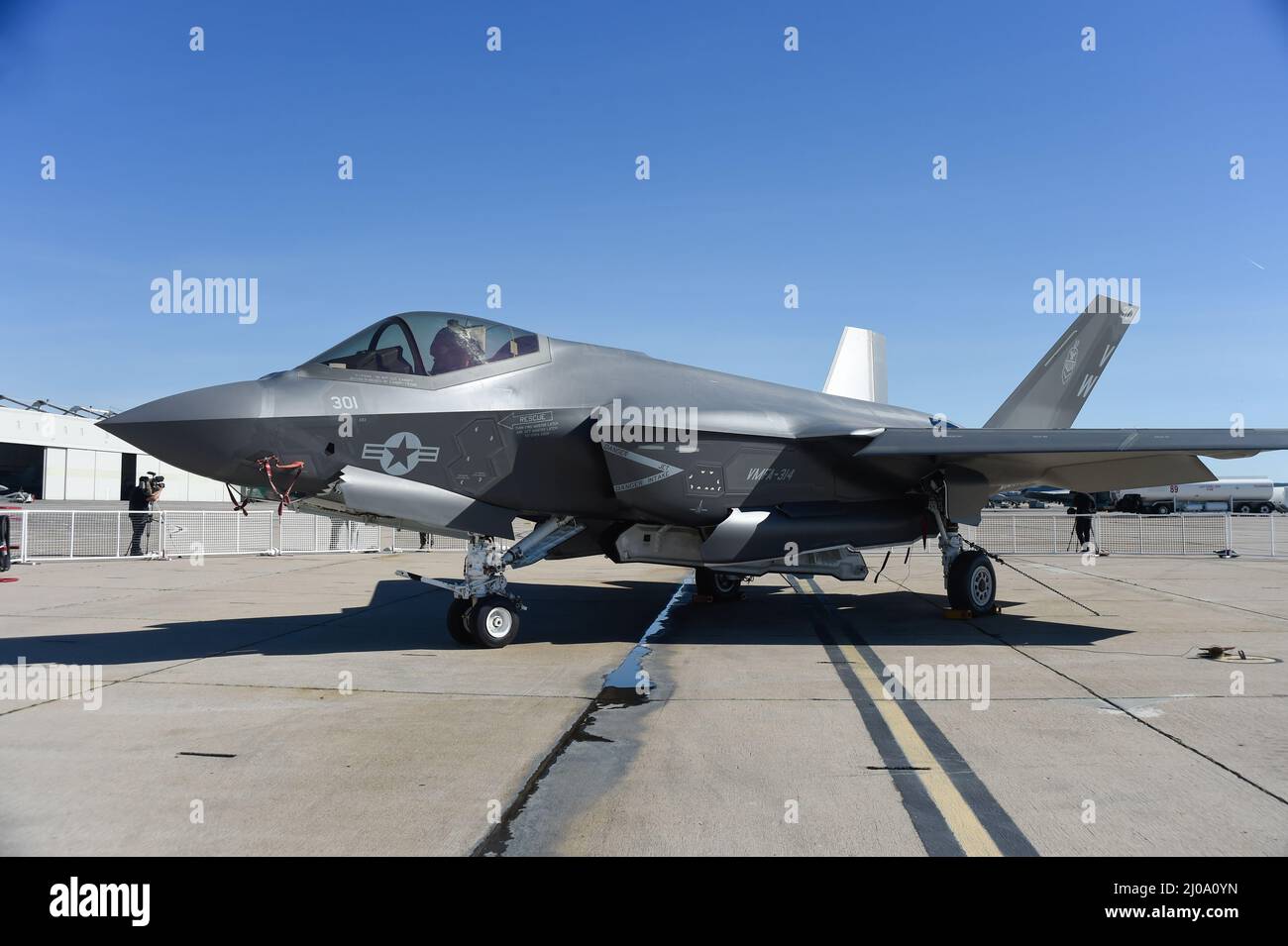 United States Marine Corps VMFA-314 F-35C debutto al MCAS Miramar, San Diego, California Foto Stock