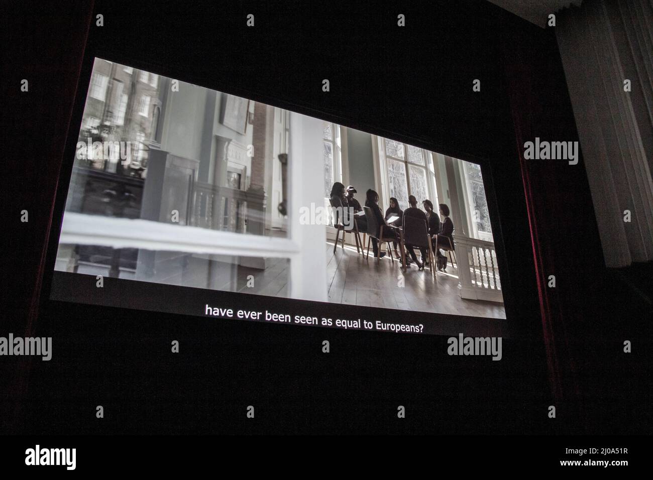 Londra, Inghilterra, Regno Unito. 17th Mar 2022. Barbican Center, Londra, Regno Unito, 17th marzo 2022.Una scena del film documentario "Silence Heard Loud", di Anna Konik ha seguito sette membri della comunità britannica che lottano per la libertà e la dignità mentre navigavano nel sistema di asilo britannico e nelle sue politiche ambientali ostili dopo la fuga dalle persecuzioni. "Queste persone portano storie che rompono il cuore, ma per la maggior parte di noi rimangono senza nome". Il film intreccia sette storie in ''un mosaico caleidoscopico dove il tragico destino degli individui diventa una tragedia per tutti noi'. Il festival, Foto Stock