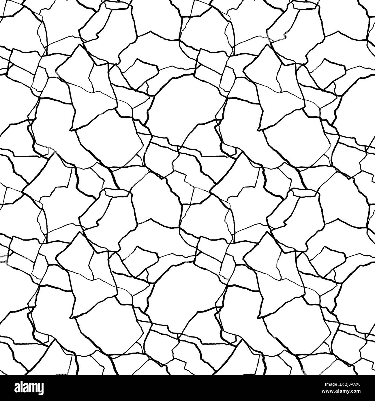 kintsugi art modello senza giunture di schegge e frammenti di schegge diverse con linee sottili. Illustrazione Vettoriale