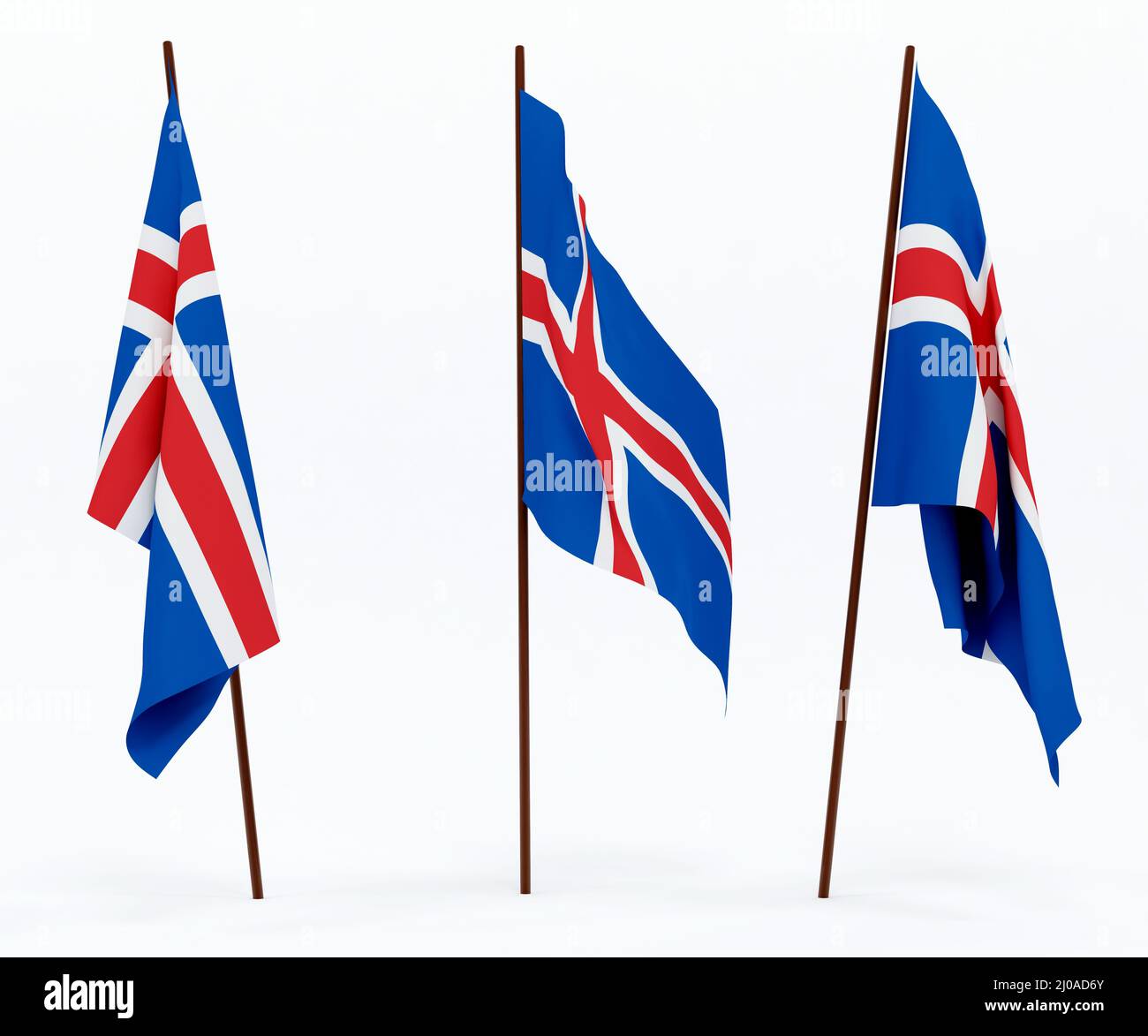 Bandiera dell'Islanda Foto Stock