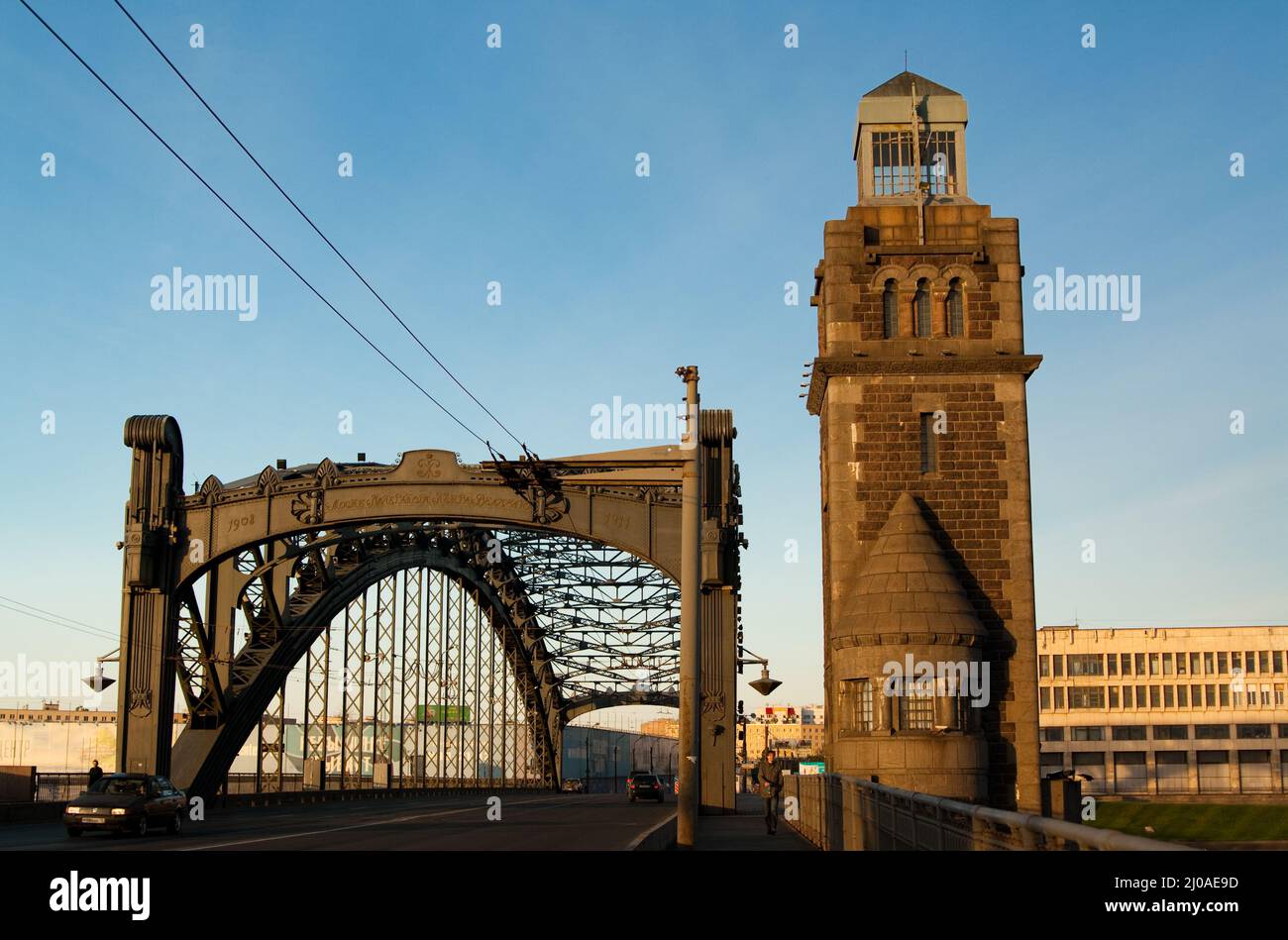 Pietro il Grande Ponte Grande Ponte tramonto Foto Stock