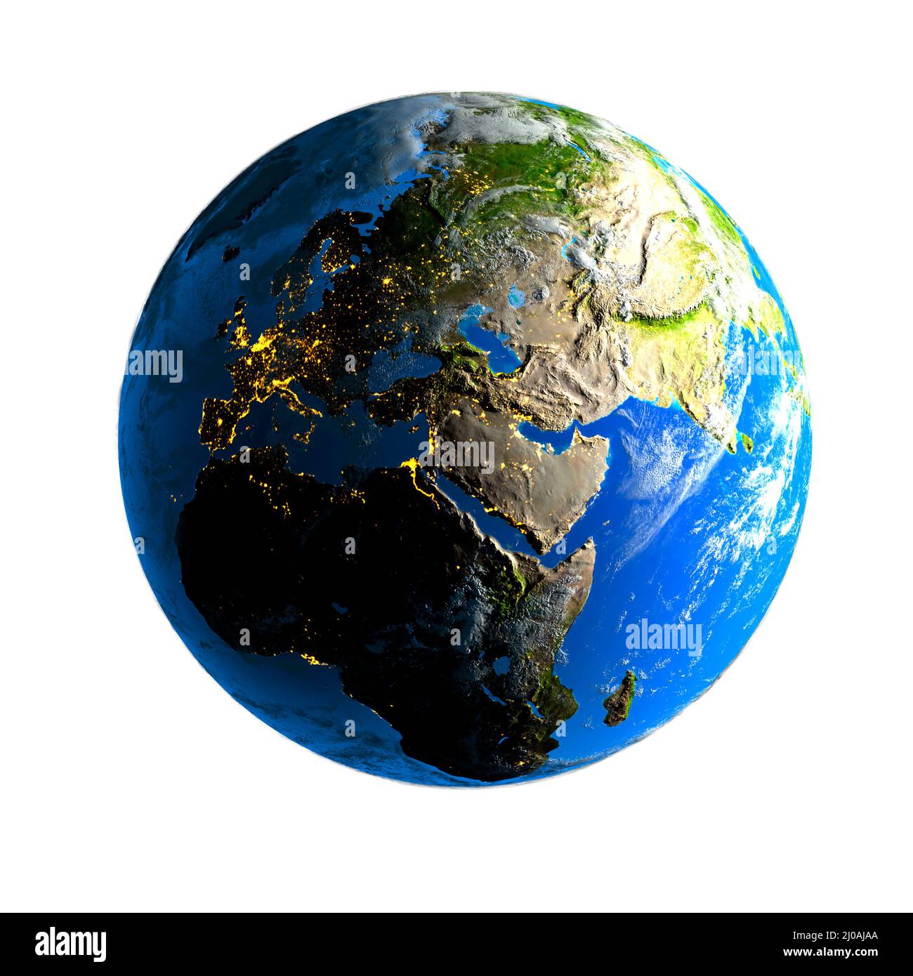 Messa a terra. Di giorno e di notte. Foto Stock