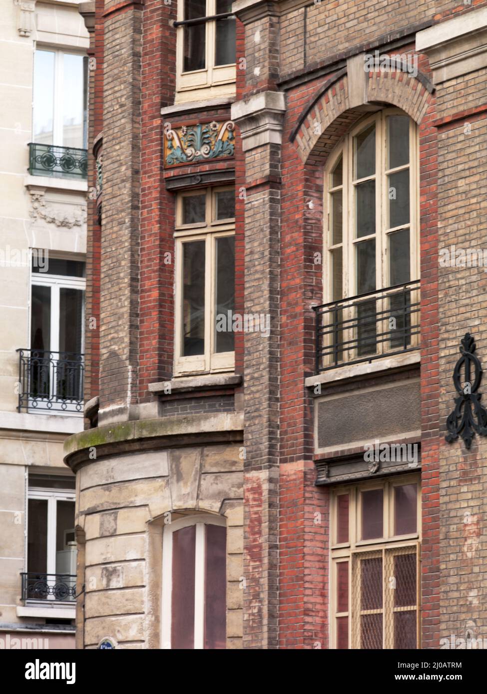 Vecchie residenze a parigi Foto Stock