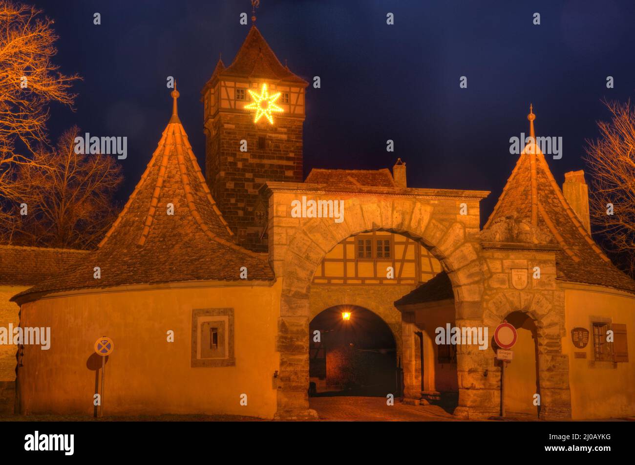 RÃ¶Dertor notte colpo Foto Stock