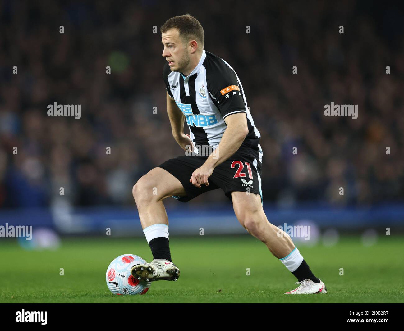 Liverpool, Regno Unito. 17th marzo 2022. Ryan Fraser di Newcastle United durante la partita della Premier League al Goodison Park, Liverpool. Il credito dell'immagine dovrebbe leggere: Darren Staples / Sportimage Credit: Sportimage/Alamy Live News Foto Stock