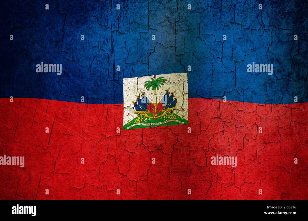 Bandiera Di Haiti Bandiera Haitiana Sfondo Della Bandiera Vettoriale Illustrazione Stock