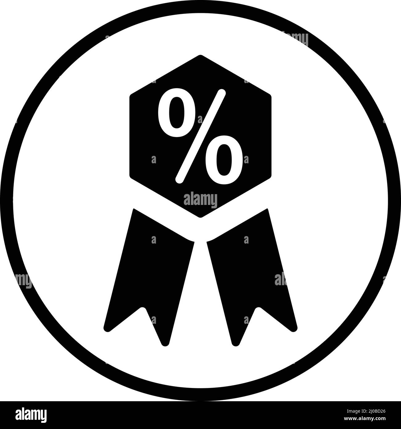 Sconto, icona tag percentuale. Design elegante e vettore completamente modificabile per uso commerciale, file stampati e presentazioni, materiali promozionali, Illustrazione Vettoriale