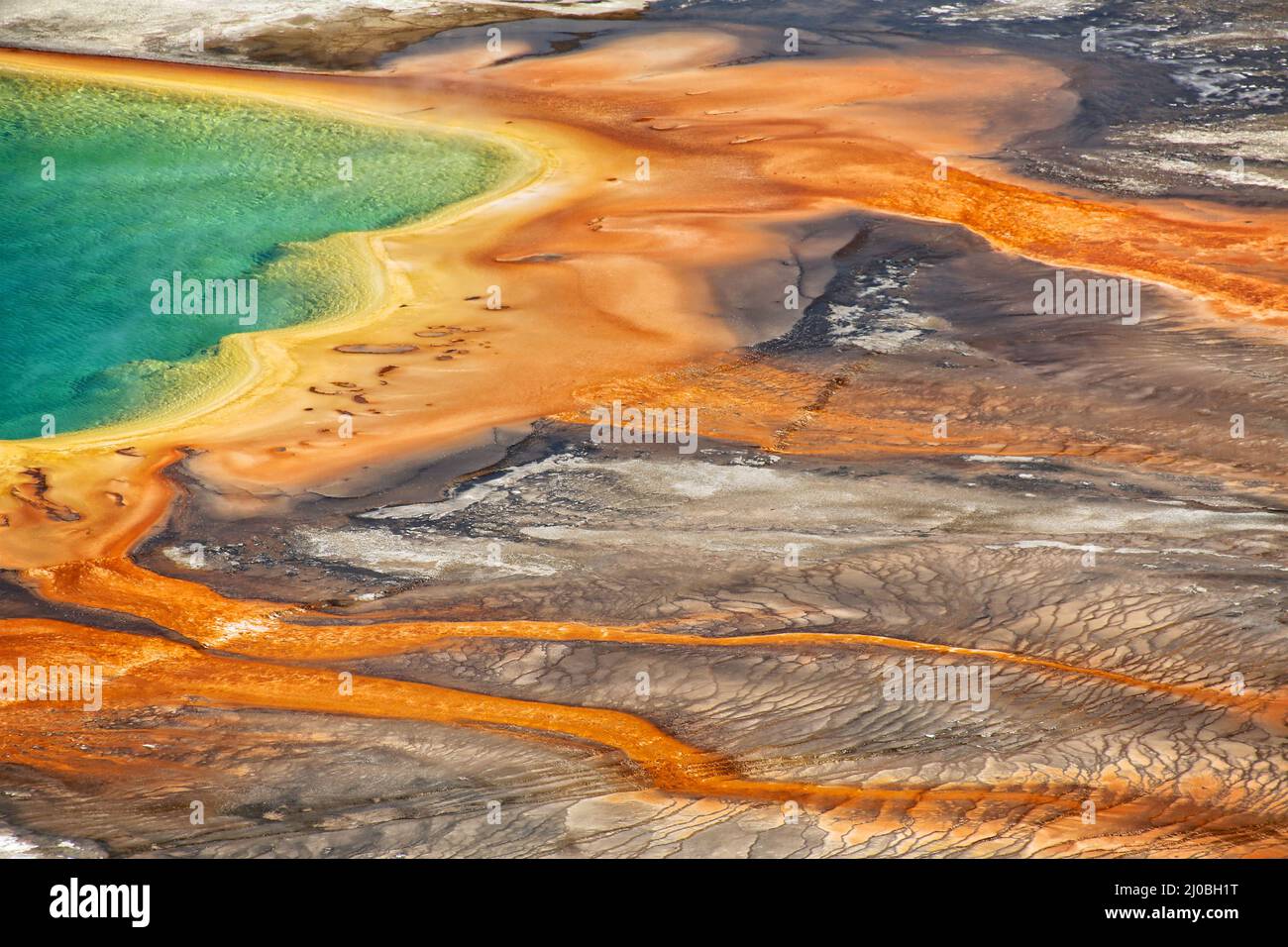 Dettaglio del grande prismatico al parco nazionale di yellowstone USA Foto Stock