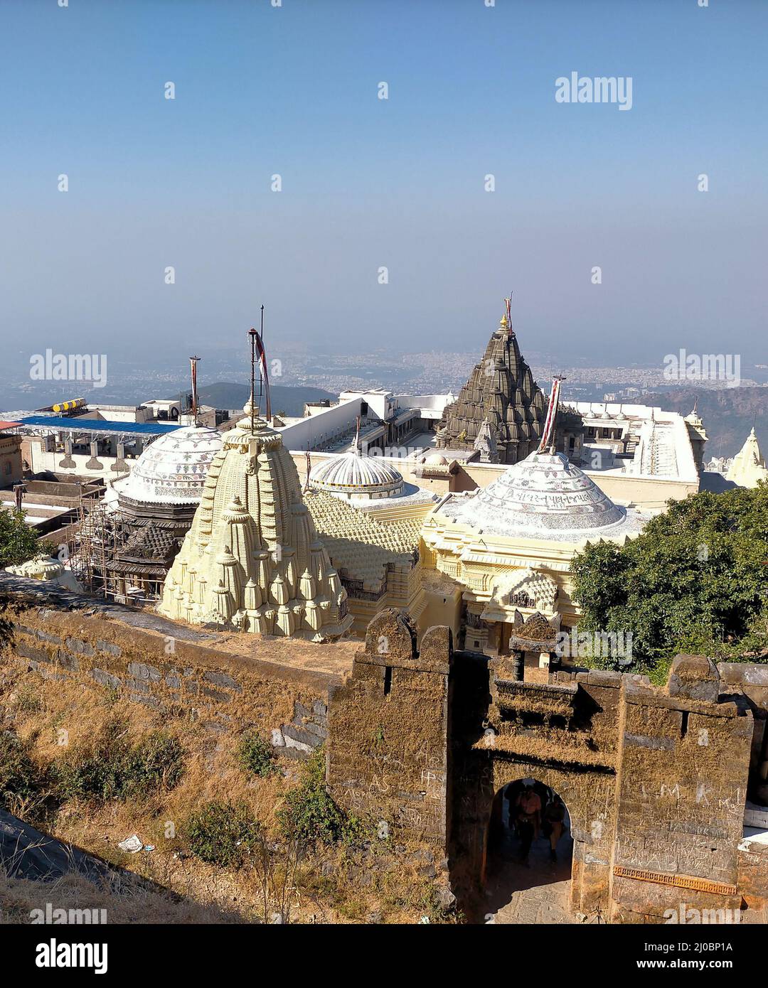 Tempio sulla collina di Girnar Foto Stock