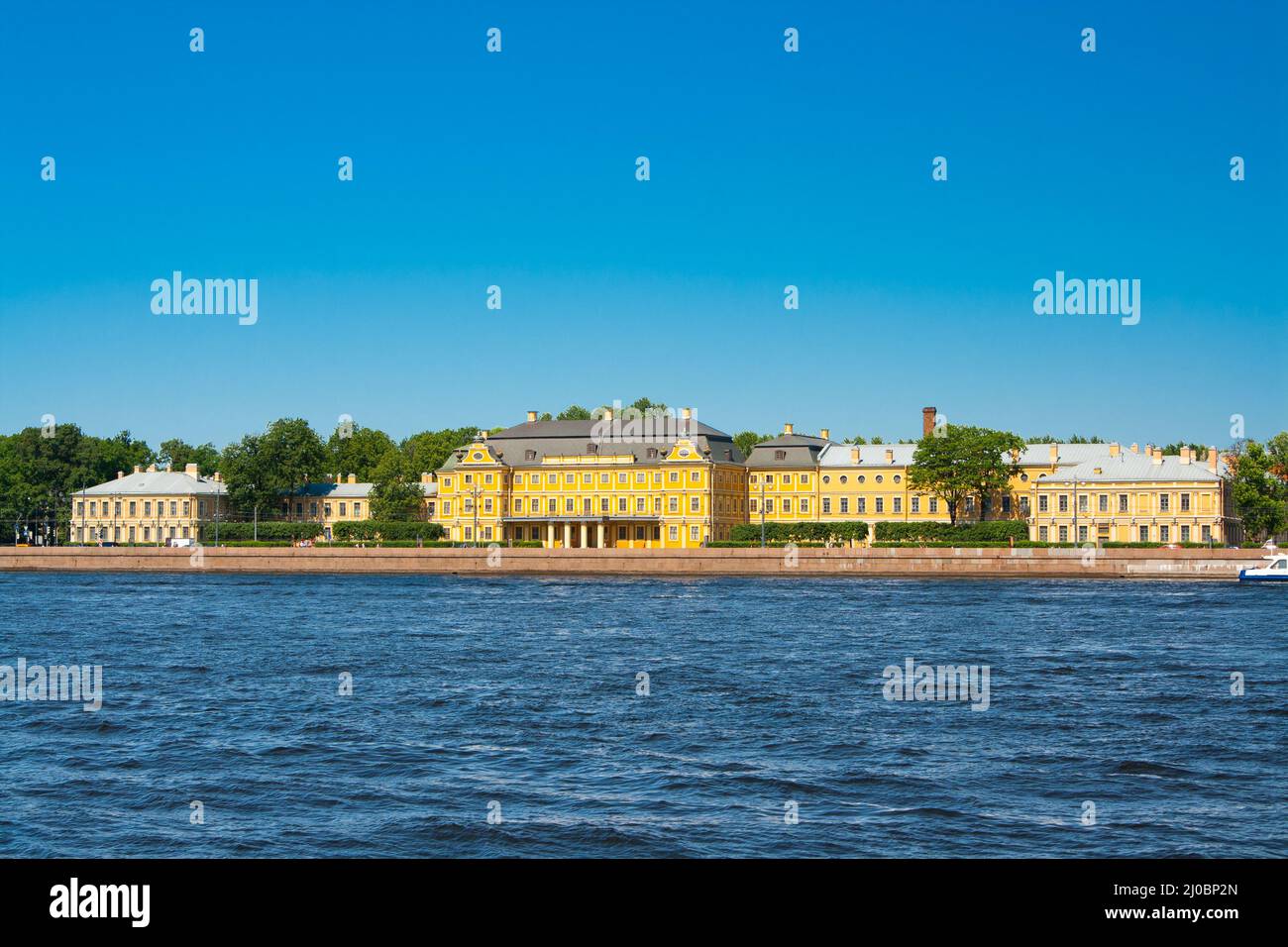Menshikov Palace, la vista da inglese Embankment. Staint Petersburg Foto Stock