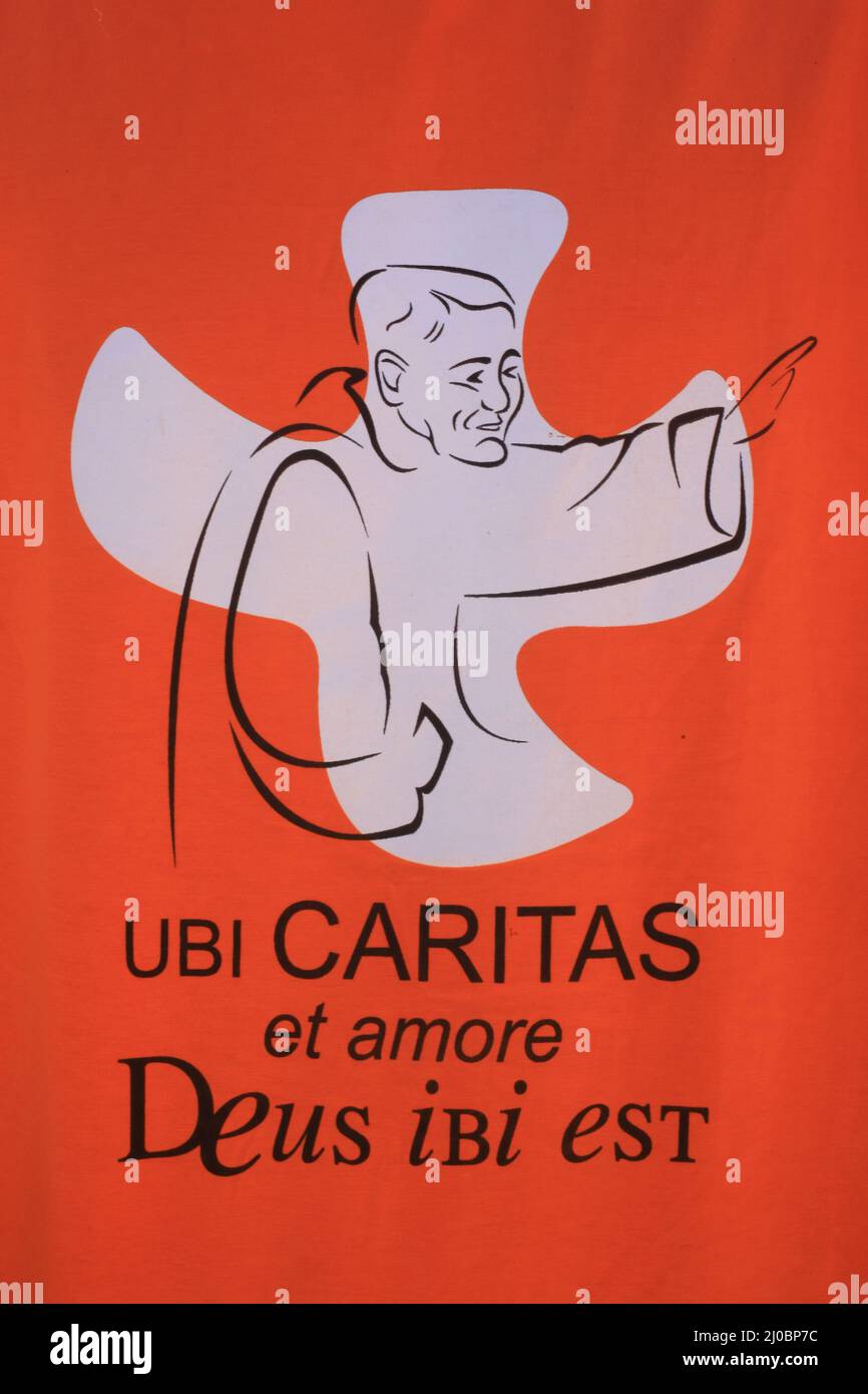 UBI Caritas et Amore Deus ibi est. Comunità di Taize. Bourgogne. Saône-et-Loire. Francia. Foto Stock