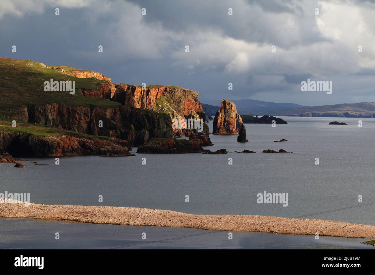 Scogliere di Neap, penisola di Eshaness, Isole Shetland, Scozia Foto Stock